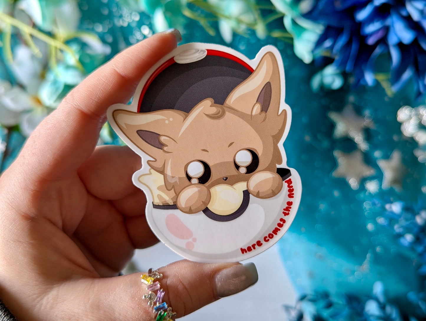 Caught Base Floof - Vinyl Sticker (FREEEEE Shipping!)