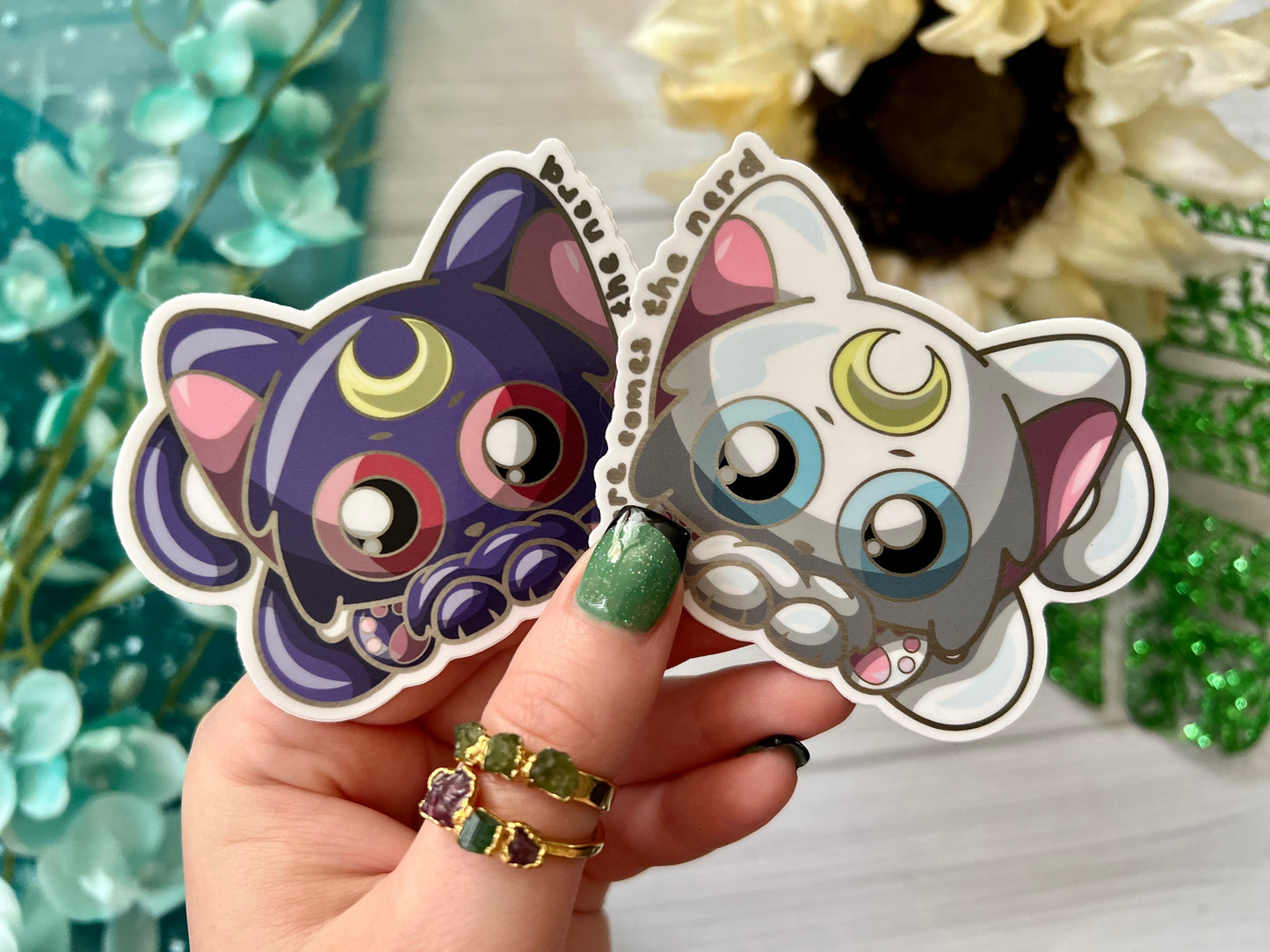 Moon Cat - Vinyl Sticker (FREEEEE Shipping!)