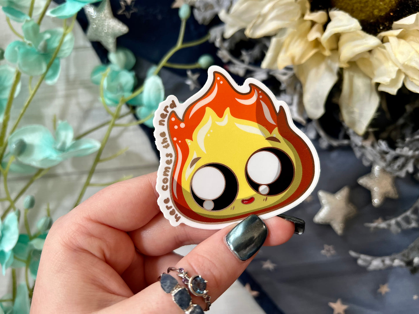 *MINI* Demon Flame - Vinyl Sticker (FREEEEE Shipping!)