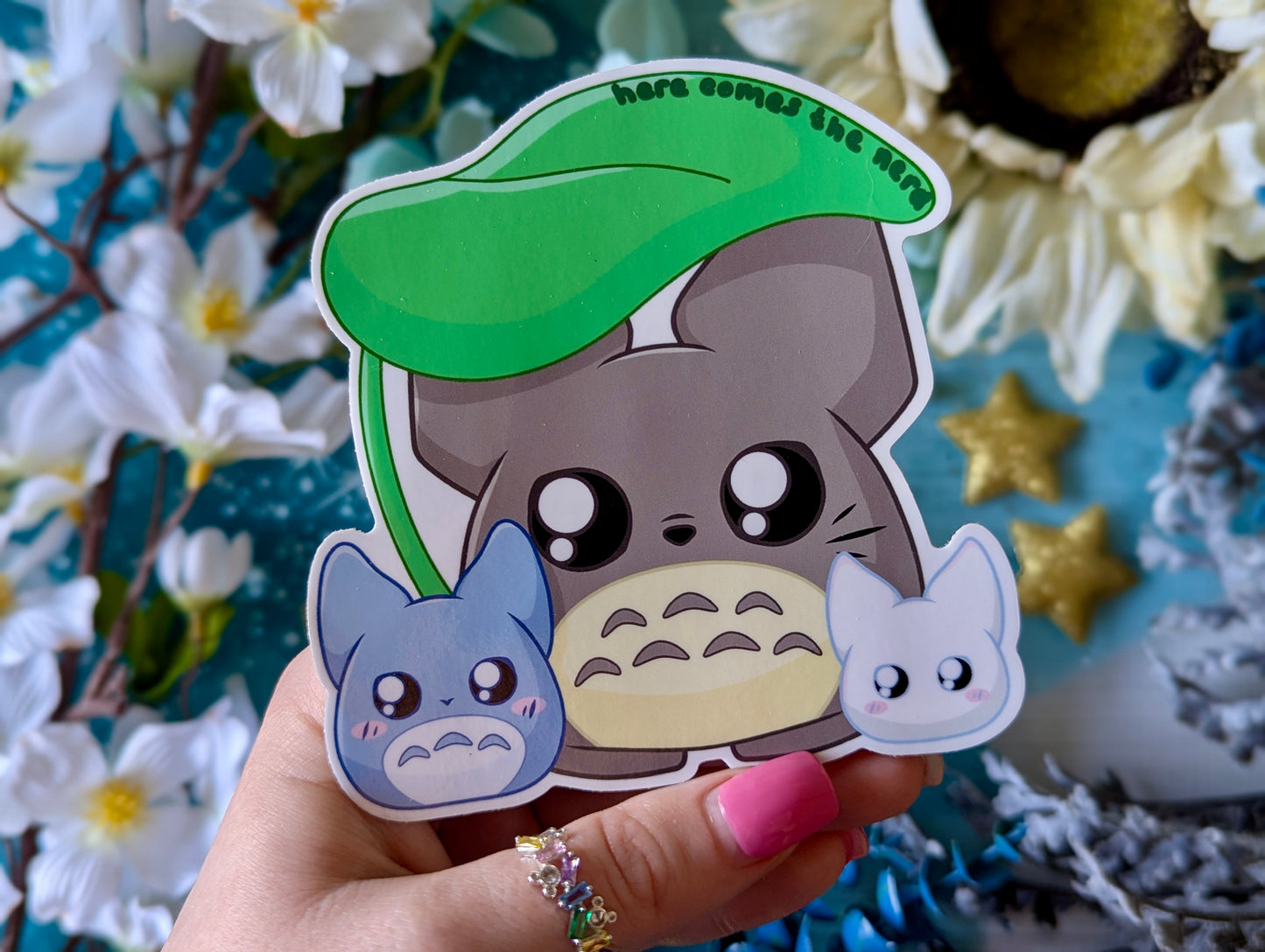 *MEGA* Fuzzy Guardians w/ Leaf - Vinyl Sticker (FREEEEE Shipping!)