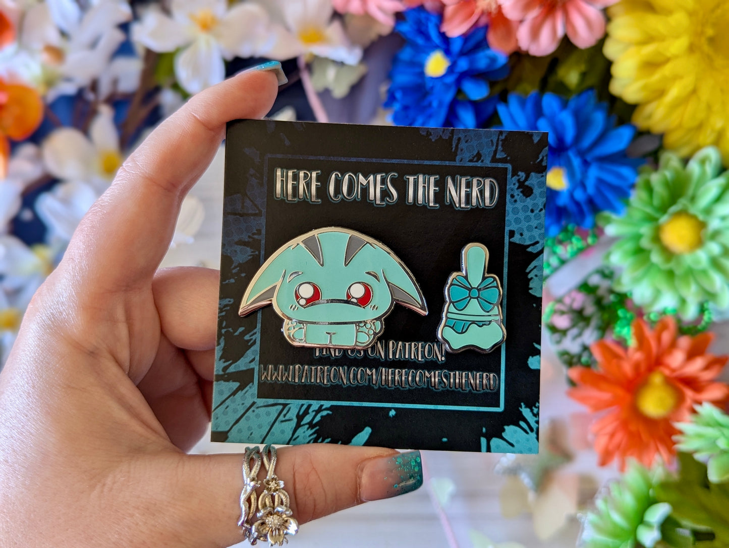 *Glow in the Dark* Ghost Snoogle Set, Pixel Pets - (2) Enamel Pins & (2) Sticker Set