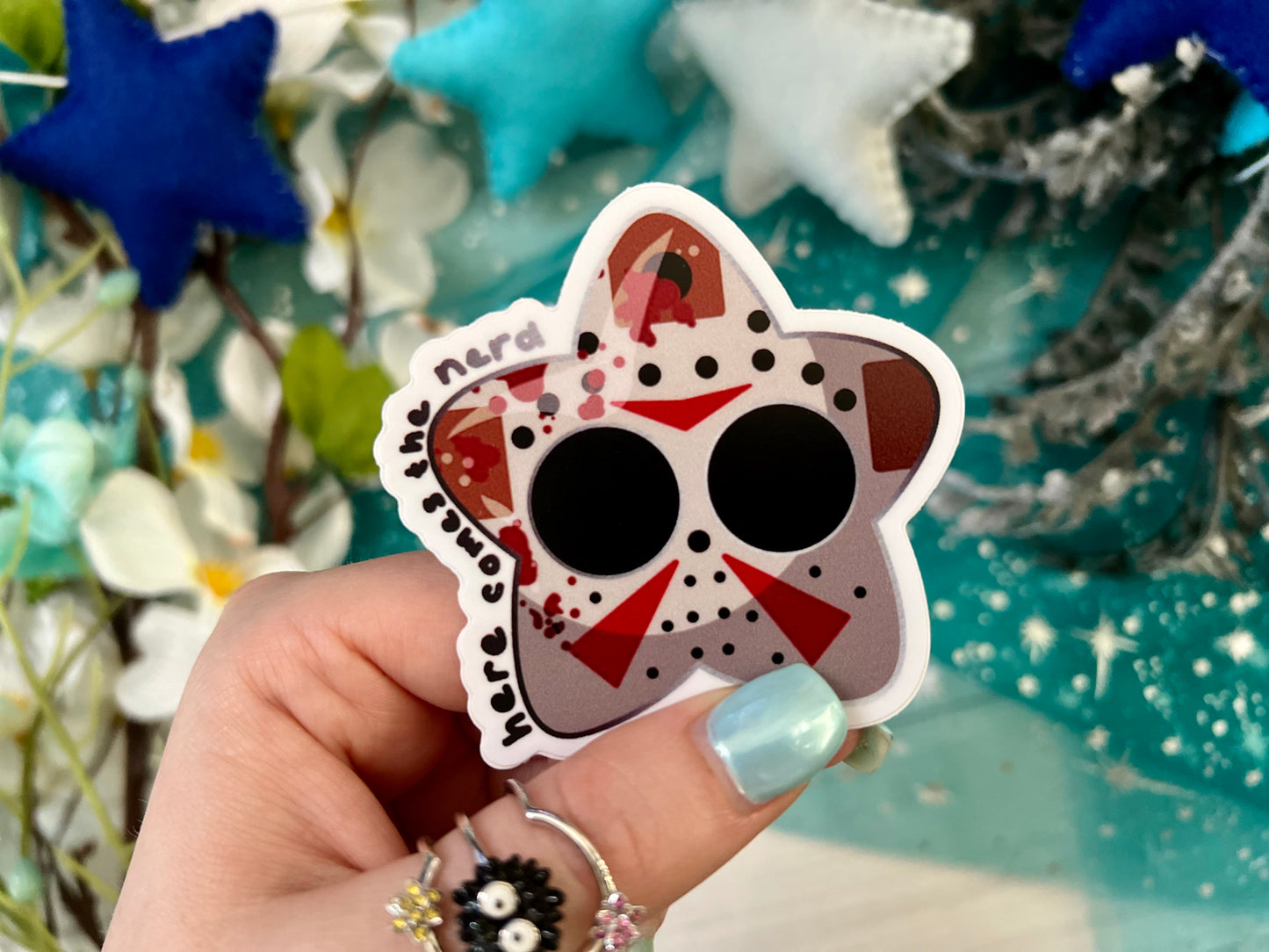 Hockey Mask, Star Chonk - Vinyl Sticker (FREEEEE Shipping!)