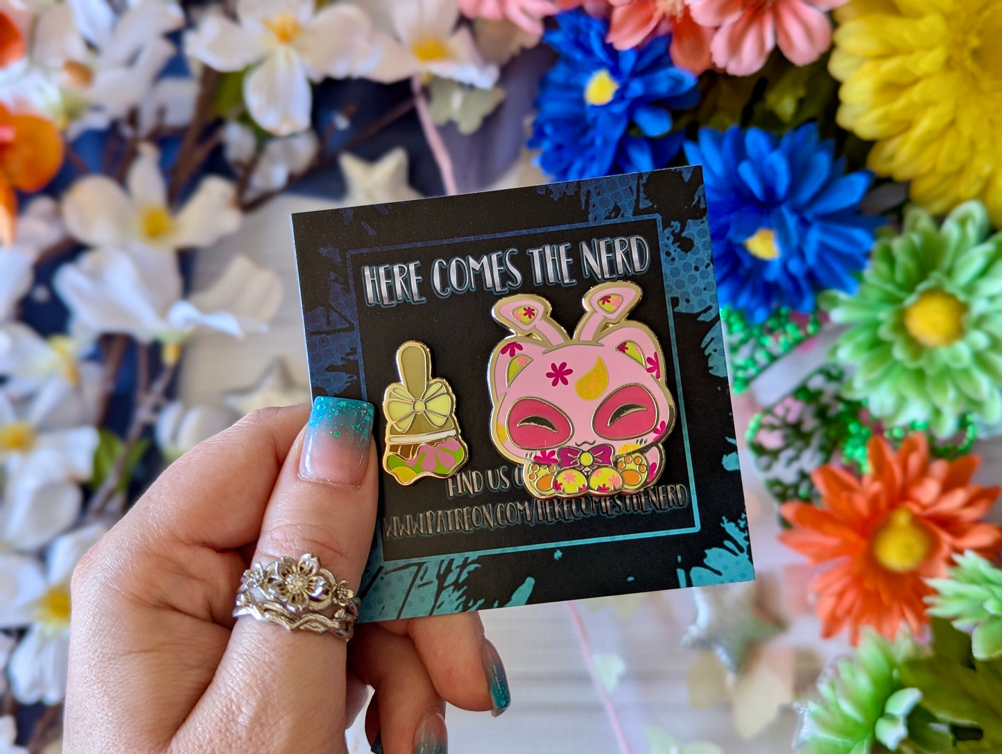 Disco Purrisha Set, Pixel Pets - (2) Enamel Pins & (2) Sticker Set