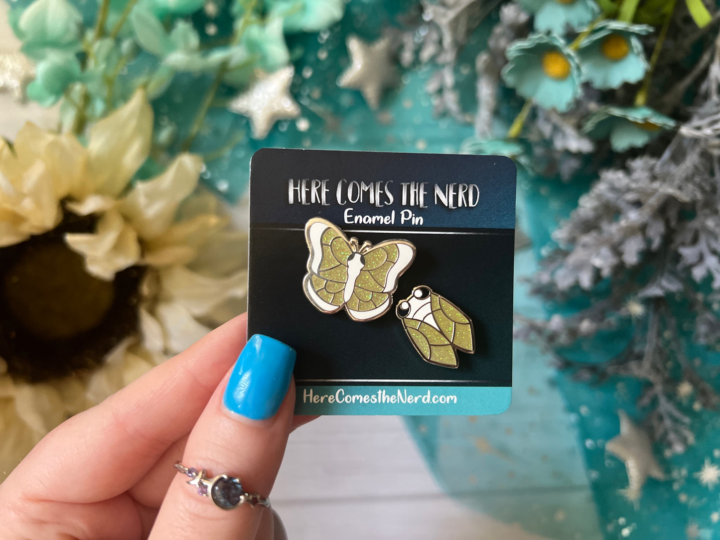 *Collectible* *MINI* Bugs (Sage) - 2 Enamel Pins
