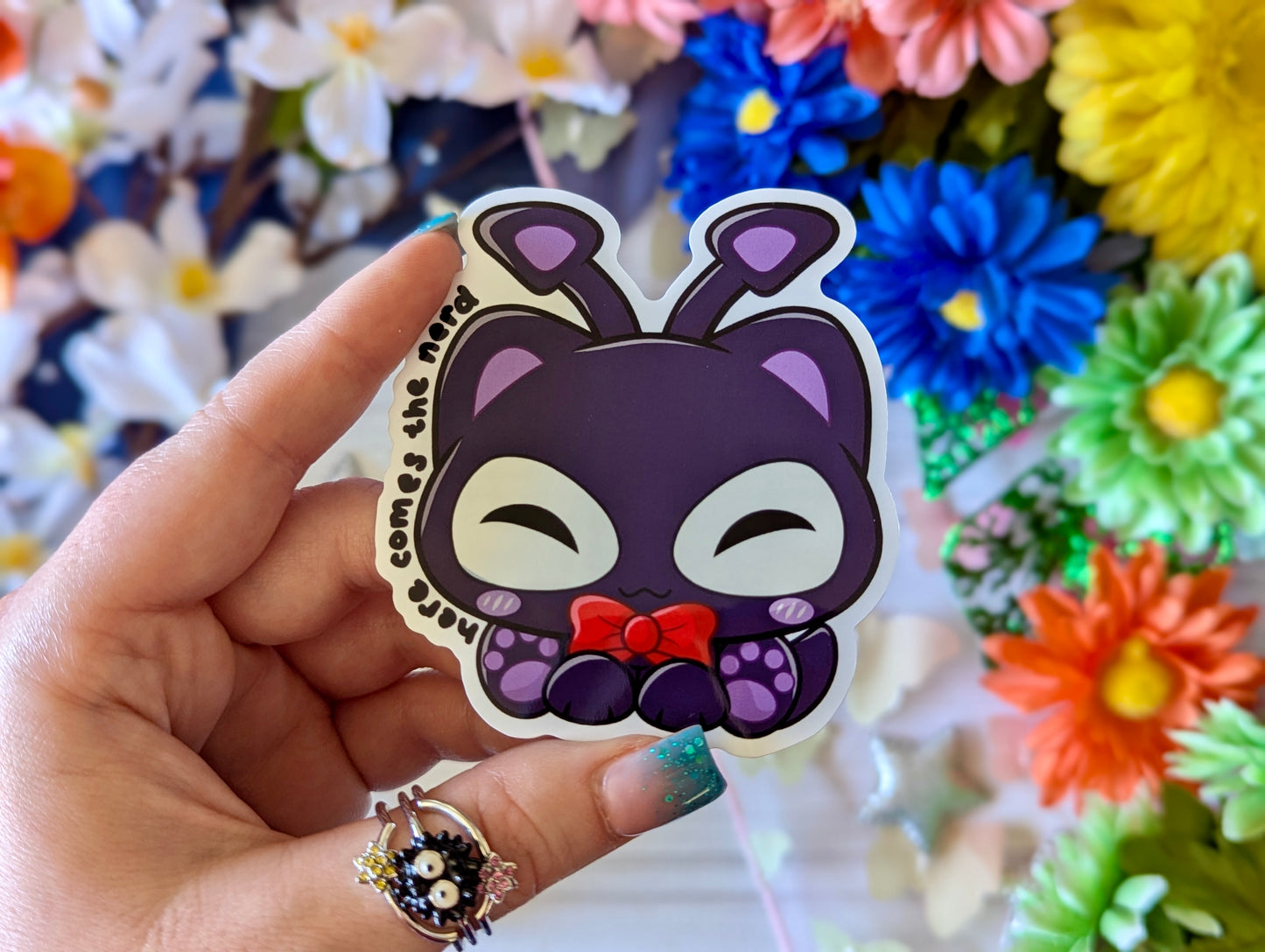 *Limited Edition* Delivery Purrisha, Pixel Pets - Enamel Pin & Sticker Set