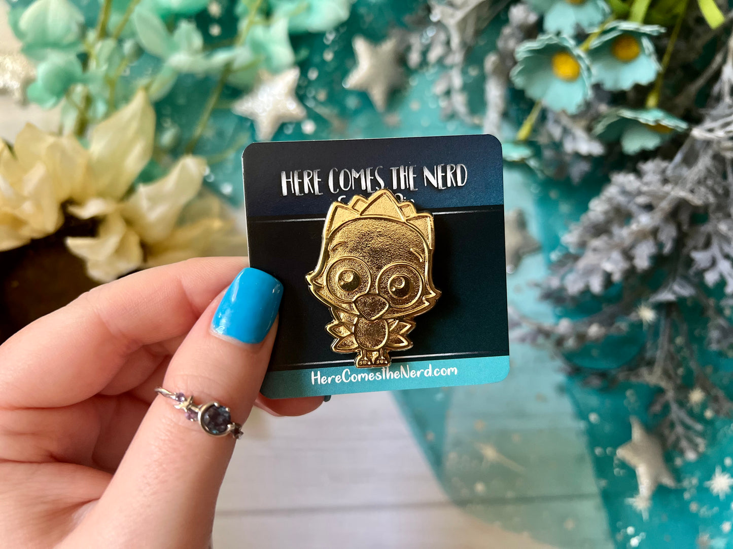 *Collectible* Gold Metal Bird - Enamel Pin