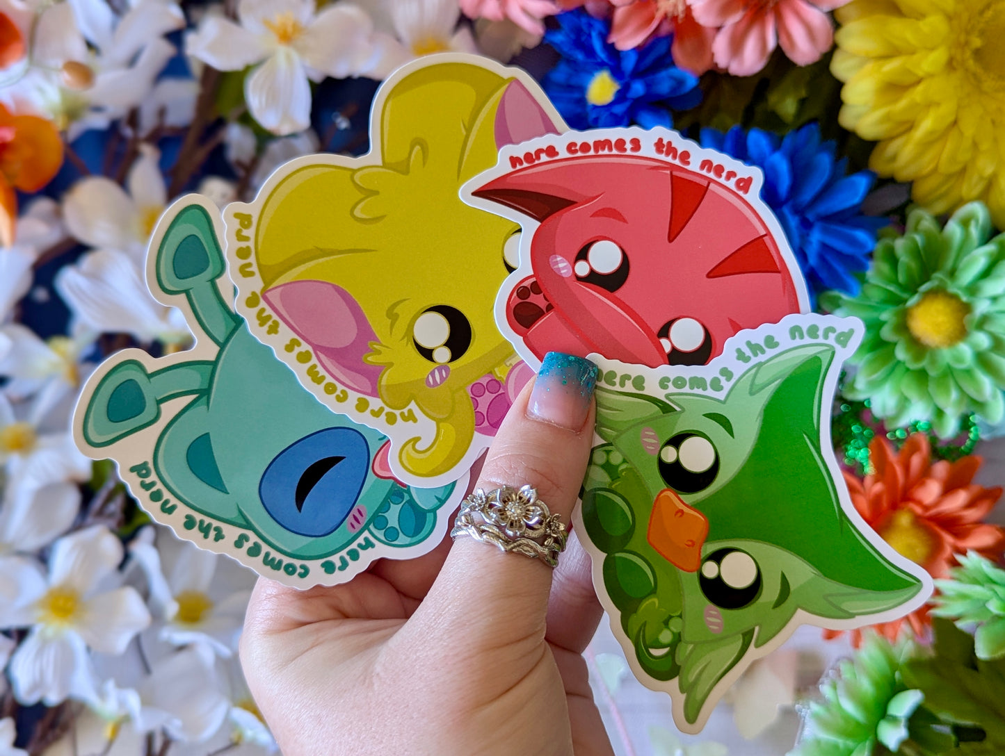 *MEGA SET* Base Collection, Pixel Pets - (8) Enamel Pins & (8) Sticker Set