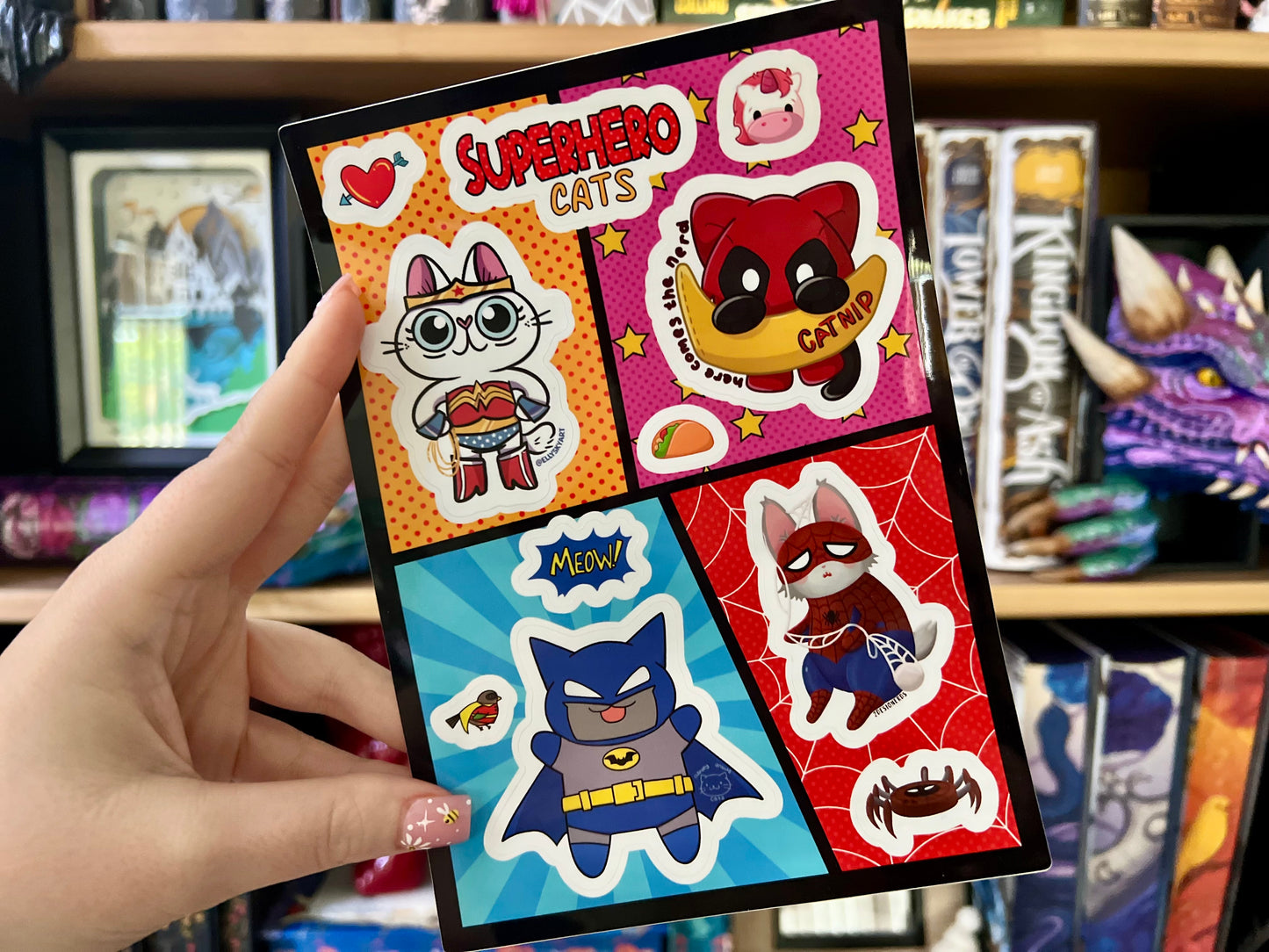 WonderCon 2025 Superhero Cats - Sticker Sheet