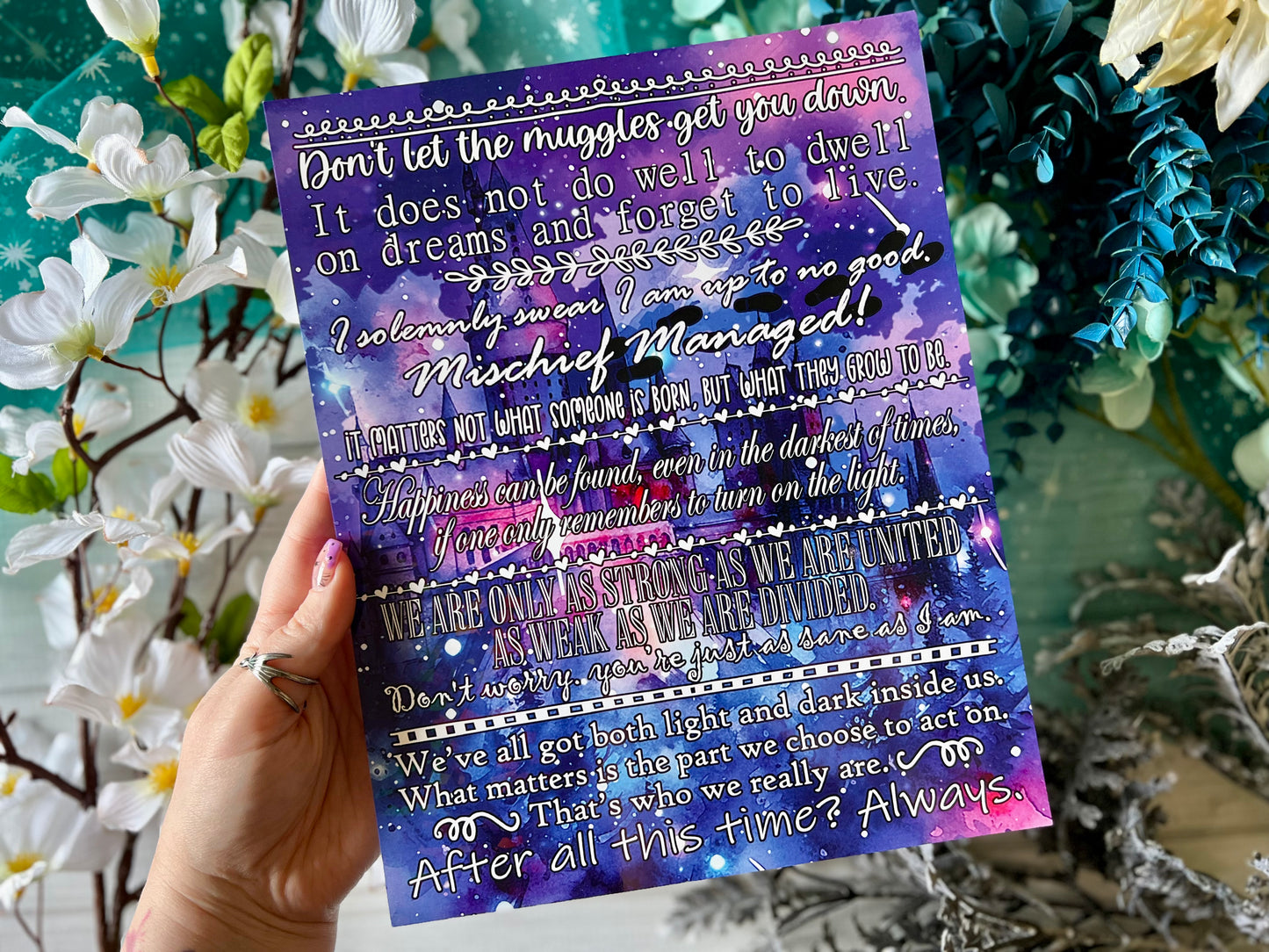 *MEGA* Wizard Quotes - Holographic Fine Art Print