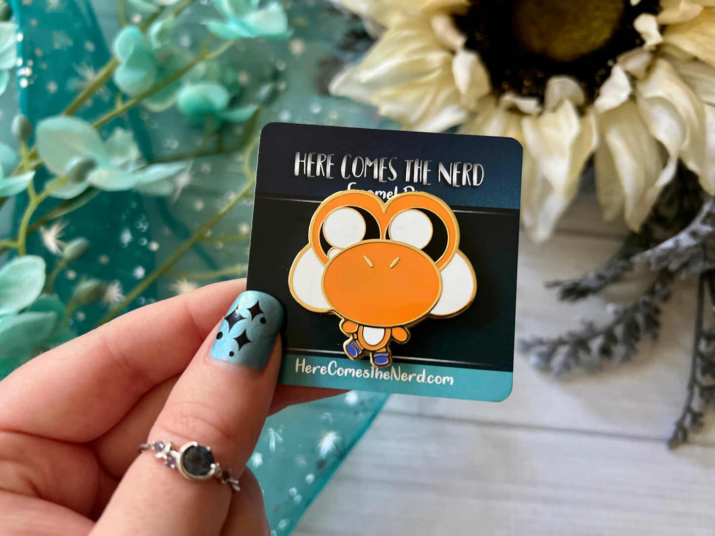 *Collectible* Orange Dinosaur - Enamel Pin