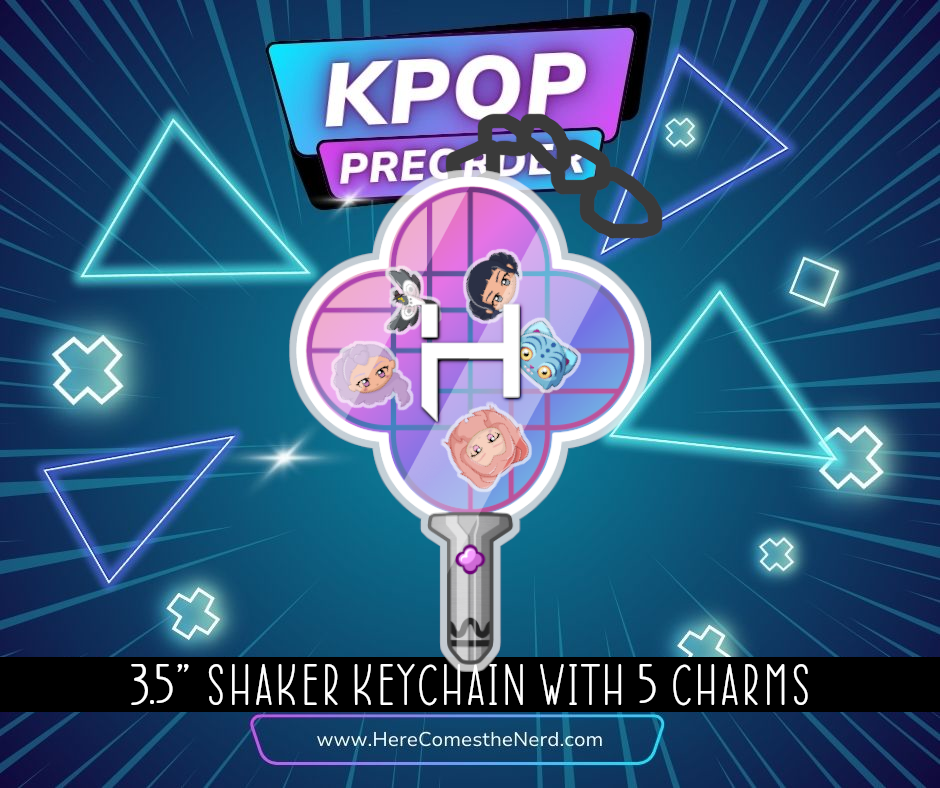 KPop Preorder - Acrylic Shaker Keychain including 5 Charms