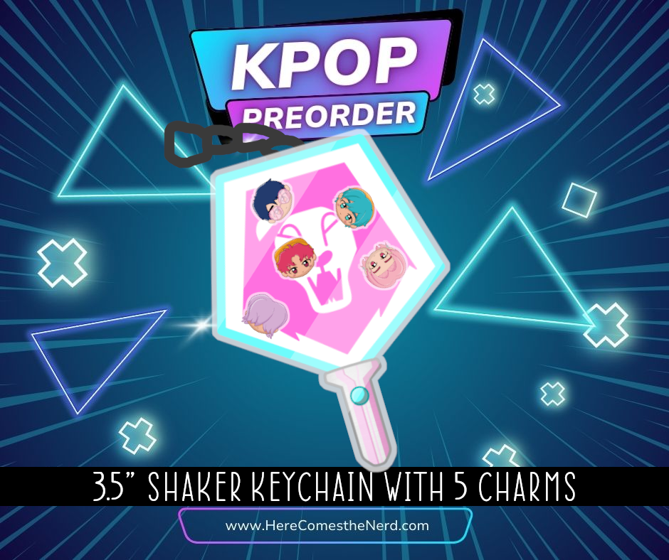 KPop Preorder - Acrylic Shaker Keychain including 5 Charms