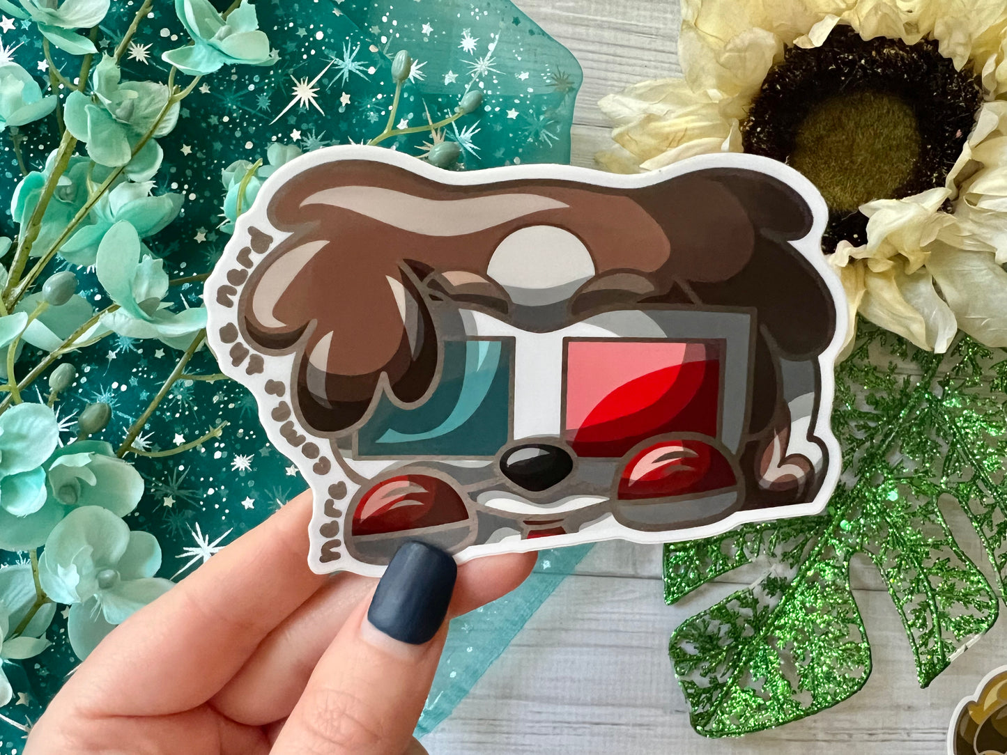 10th Doctor Doggo, Peek-a-Boo - Vinyl Sticker (FREEEEE Shipping!)
