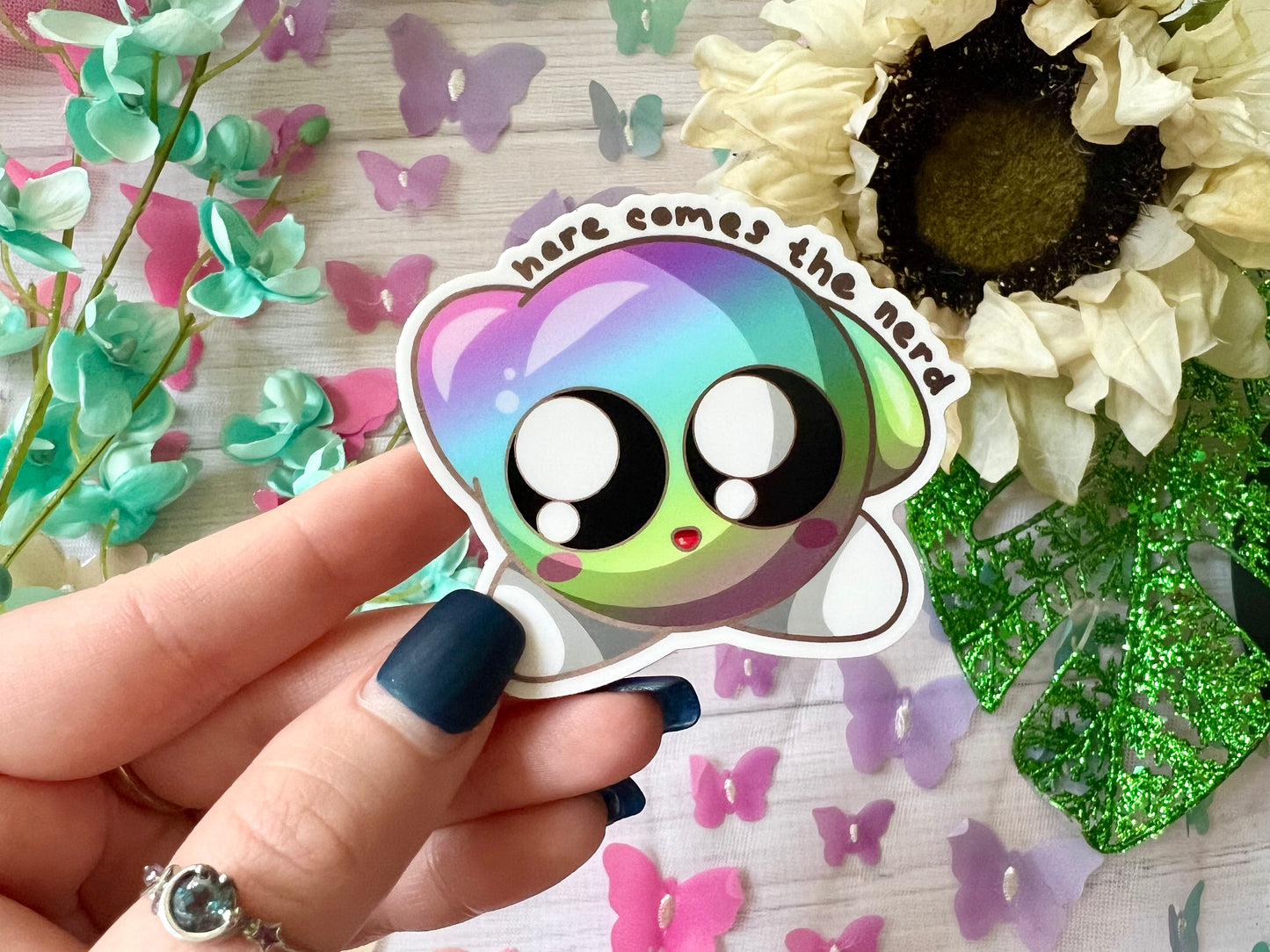 *MINI* Rainbow Poof - Vinyl Sticker (FREEEEE Shipping!)