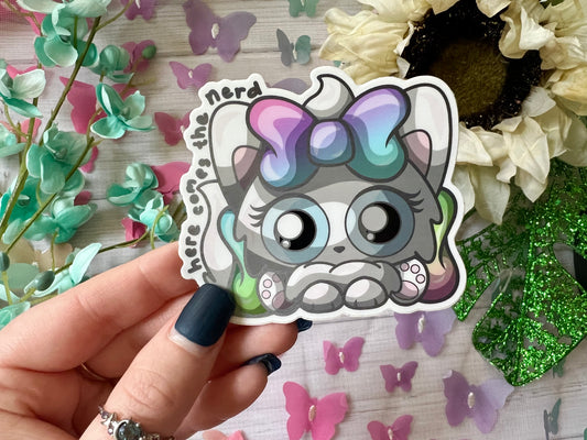 Rainbow Sassy Cat - Vinyl Sticker (FREEEEE Shipping!)