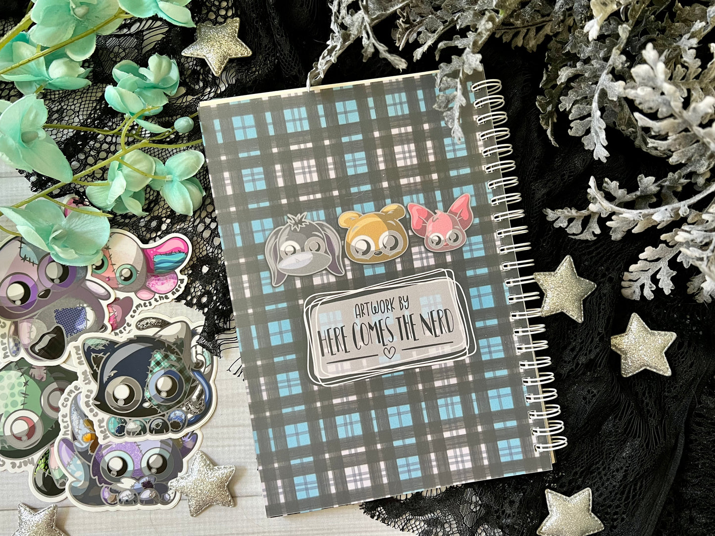 100 Acre Wood, Plaid Series - Reusable Sticker Book
