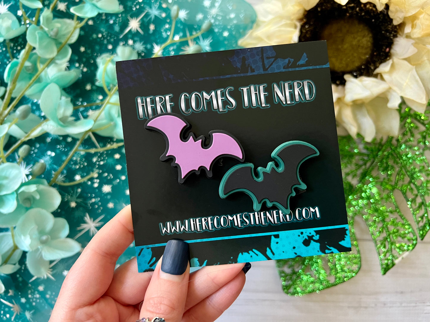 *MINI* Haunted Bats - 2 PVC Magnets