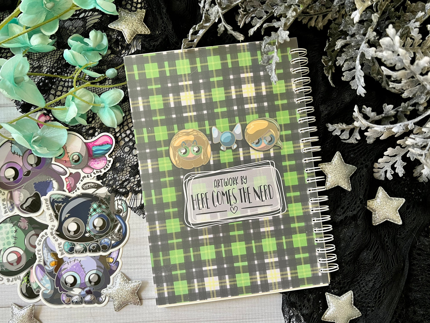 Three-Force Heroes, Plaid Series - Reusable Sticker Book