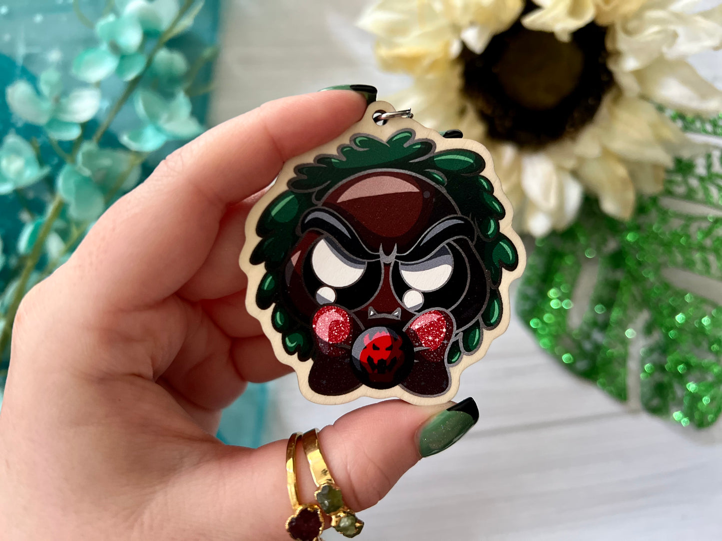 Angy Shroom - Wood Ornament