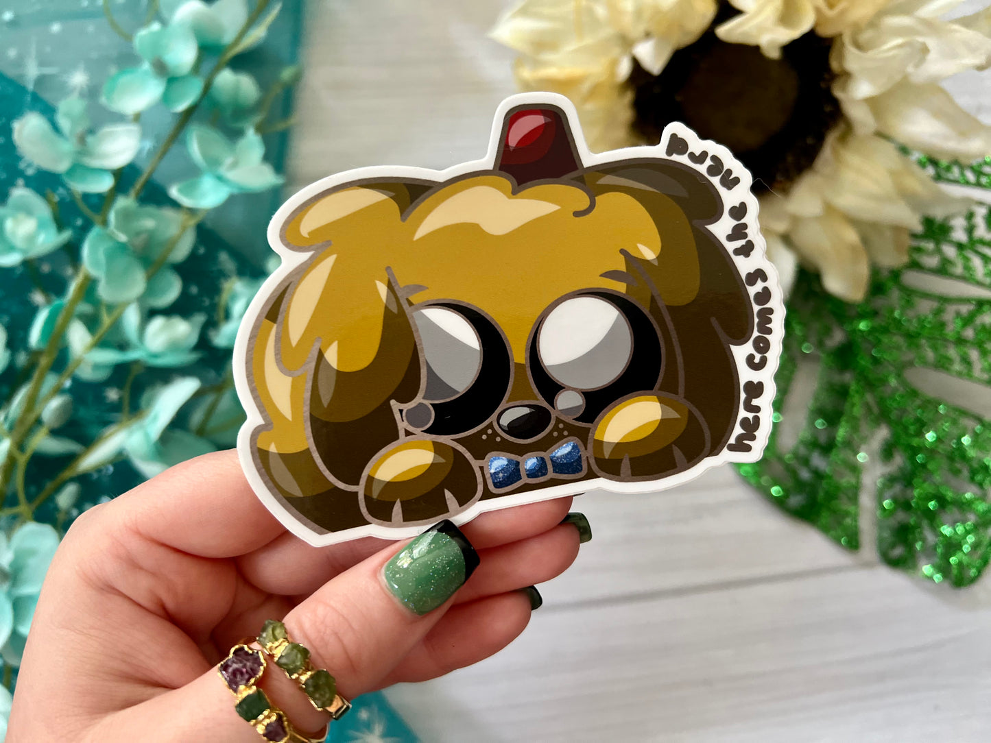 11th Doctor Doggo, Peek-a-Boo - Vinyl Sticker (FREEEEE Shipping!)