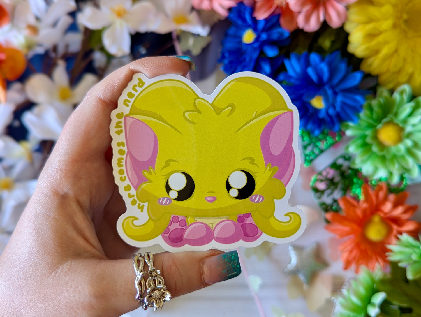 Fluffara (Yellow/Anniversary/Halloween) - Vinyl Sticker (FREEEEE Shipping!)