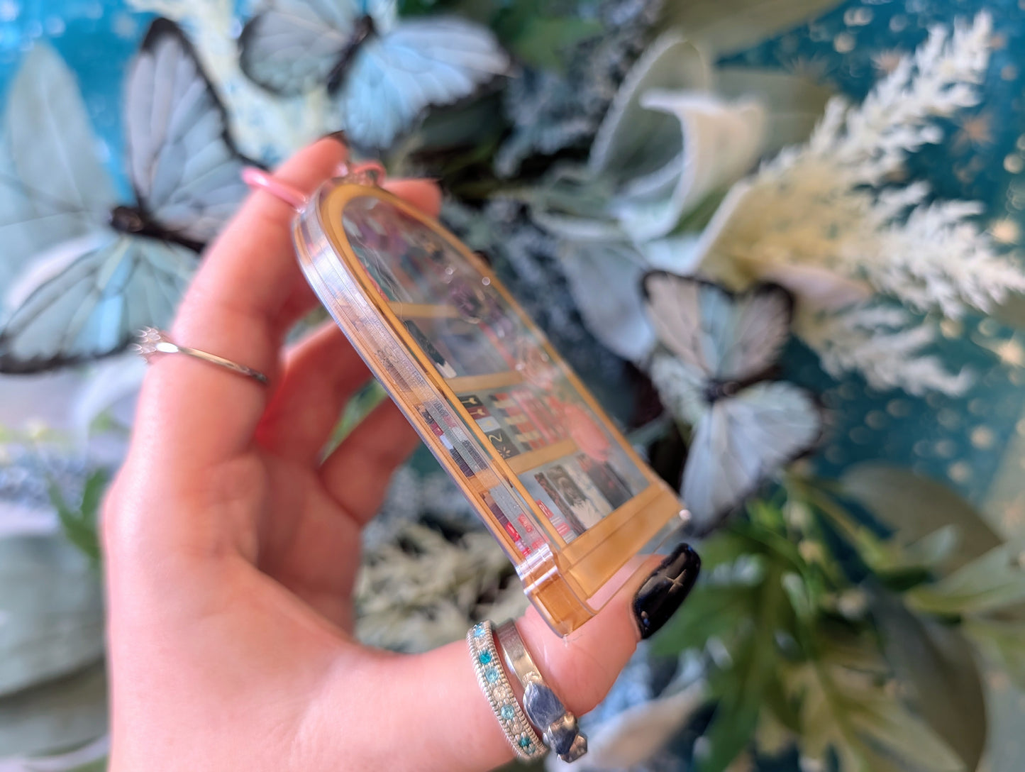 Sheya's Library, From the Stars Above* - Acrylic Shaker Keychain including 5 Charms