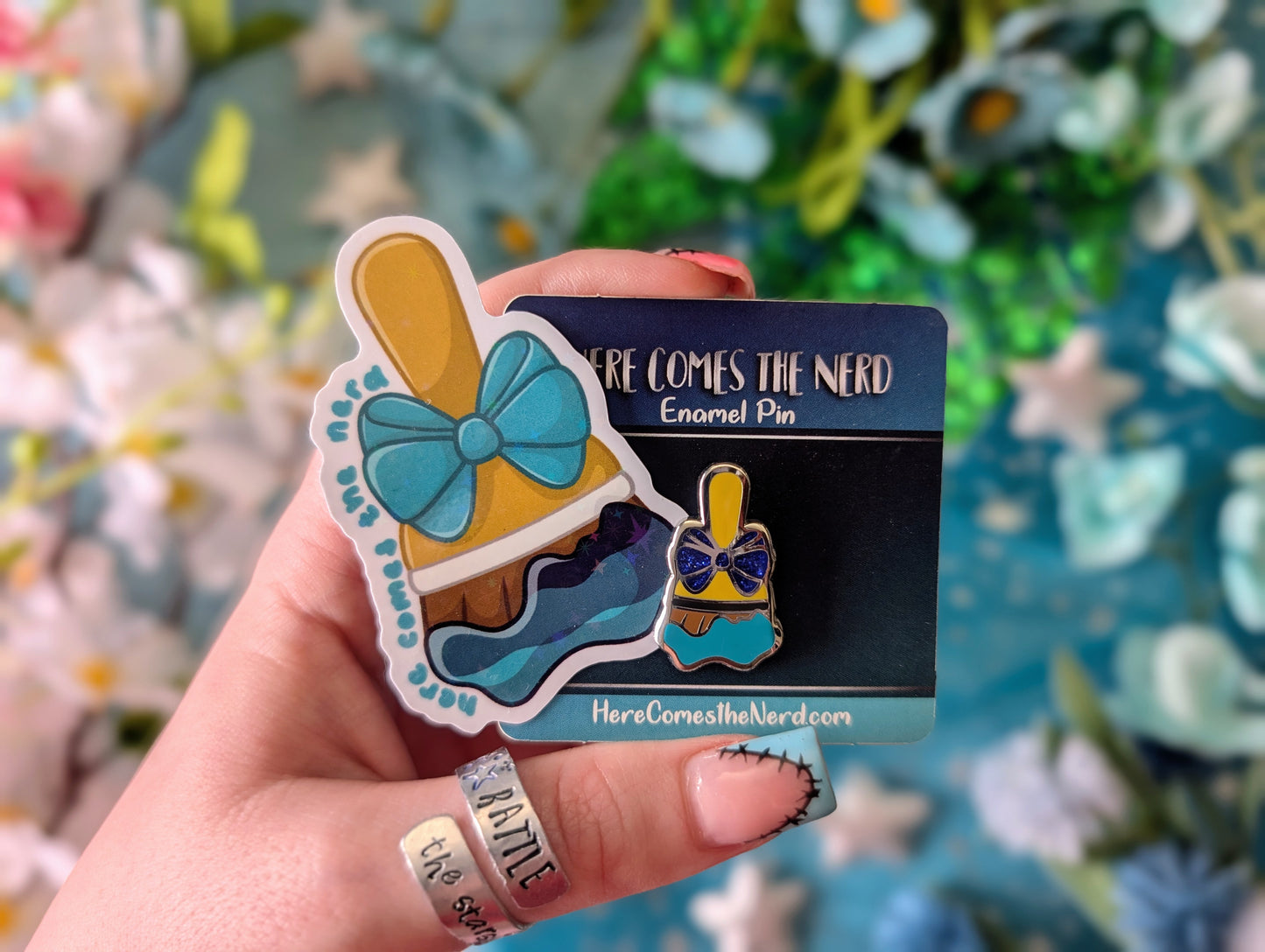 *LIMITED EDITION* Here Comes the Nerd, Paint Brushes Set - (2) Enamel Pins & (2) Stickers Set
