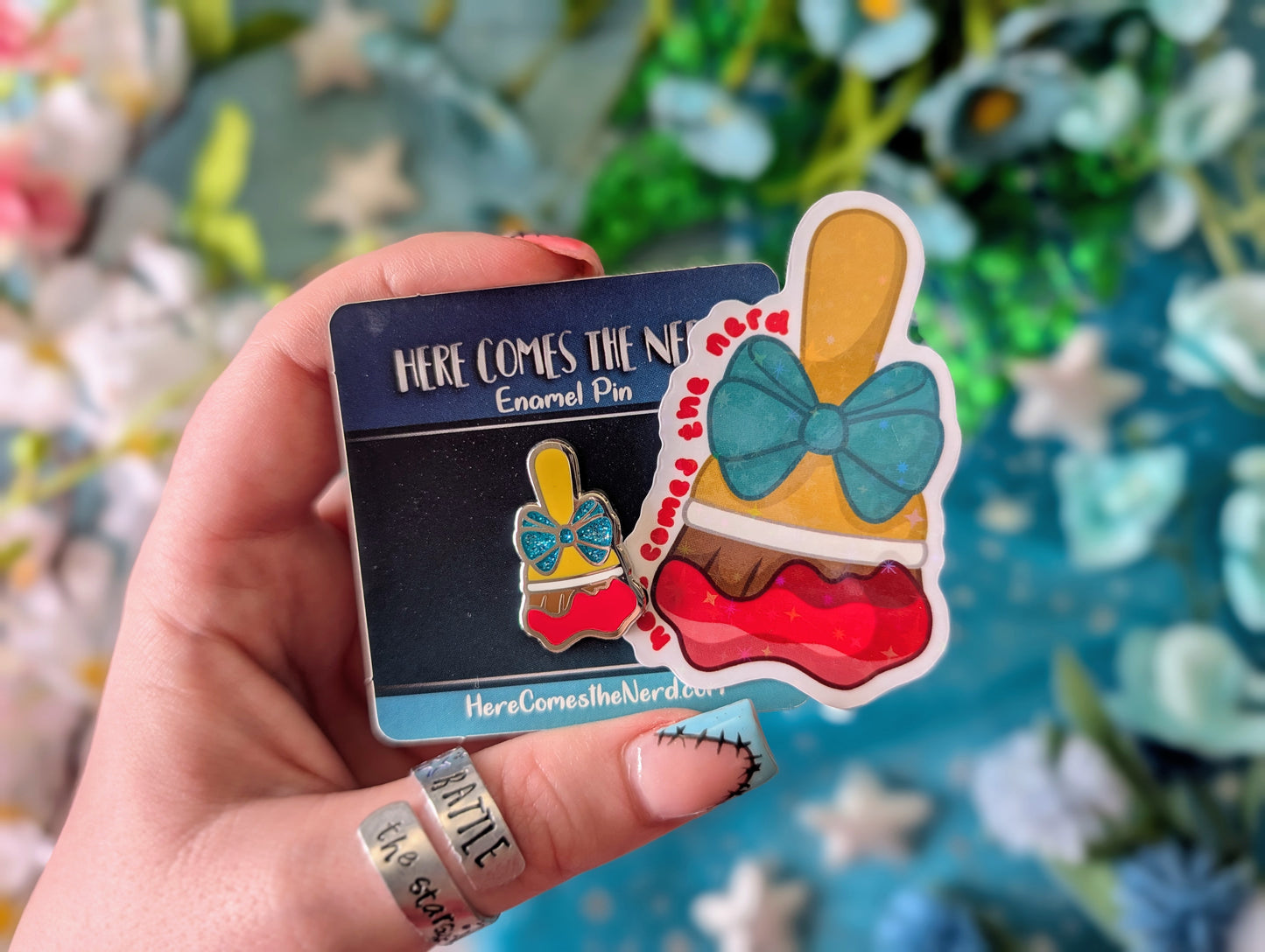 *LIMITED EDITION* Here Comes the Nerd, Paint Brushes Set - (2) Enamel Pins & (2) Stickers Set