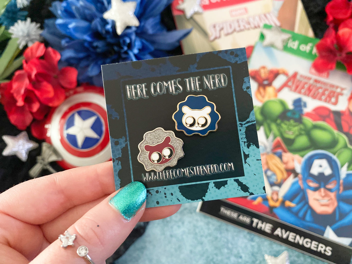 *Collectible* *MINI* Poofs (Captain) - 2 Enamel Pins