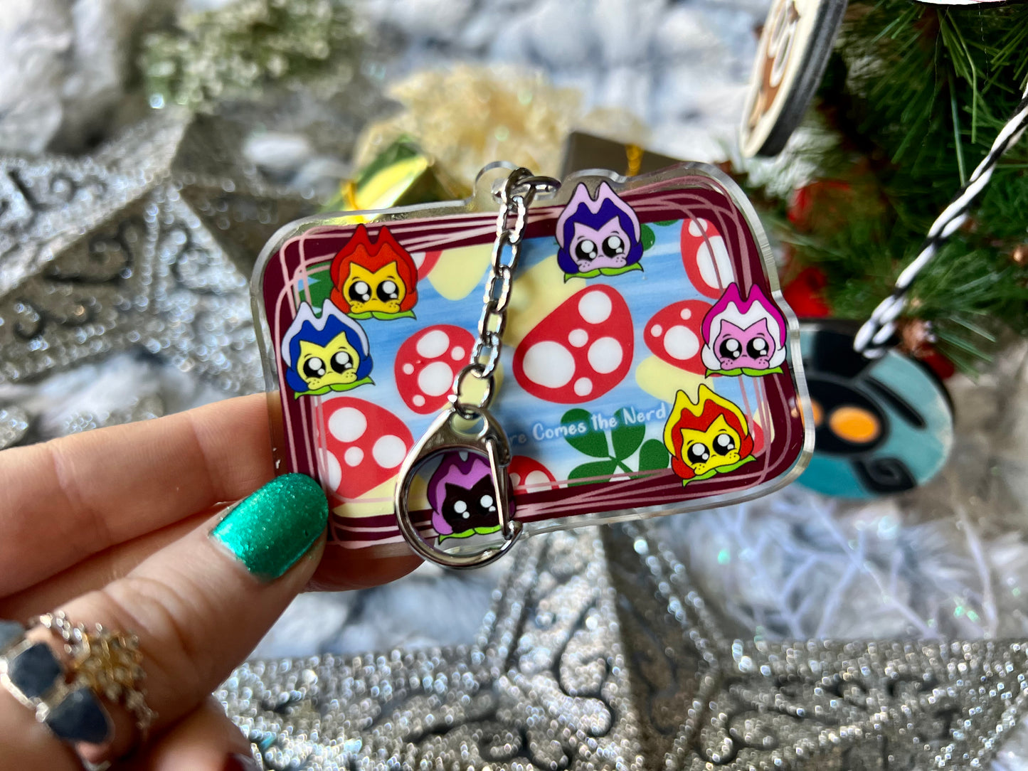 Wonderland - Acrylic Shaker Keychain including 3 Charms