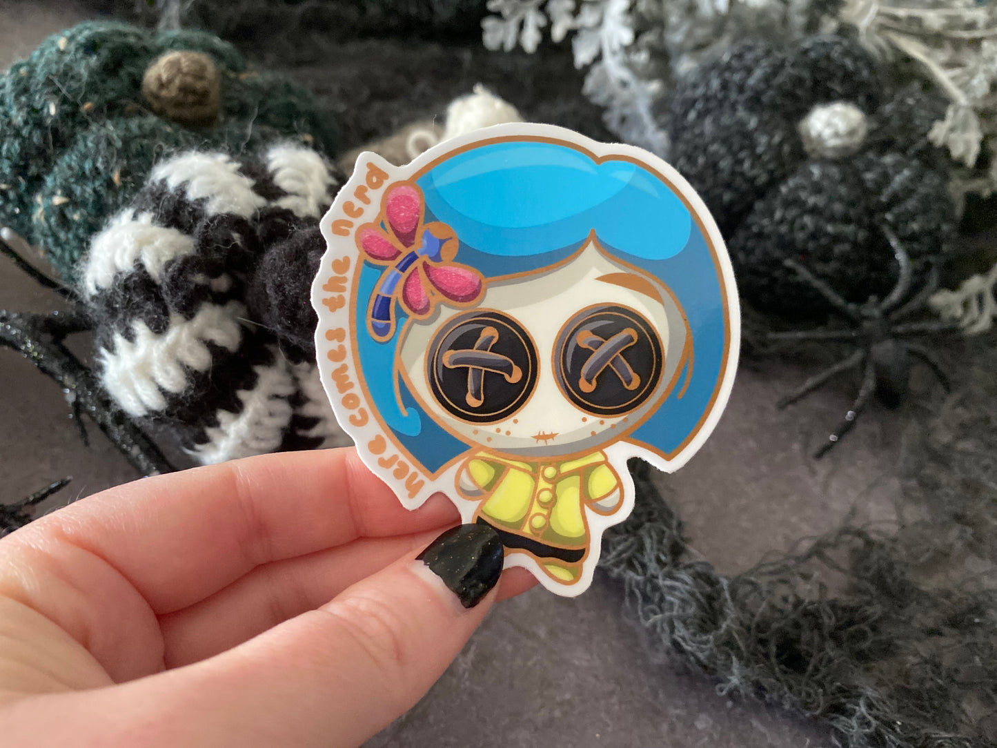 Button Eyes - Vinyl Sticker (FREEEEE Shipping!)