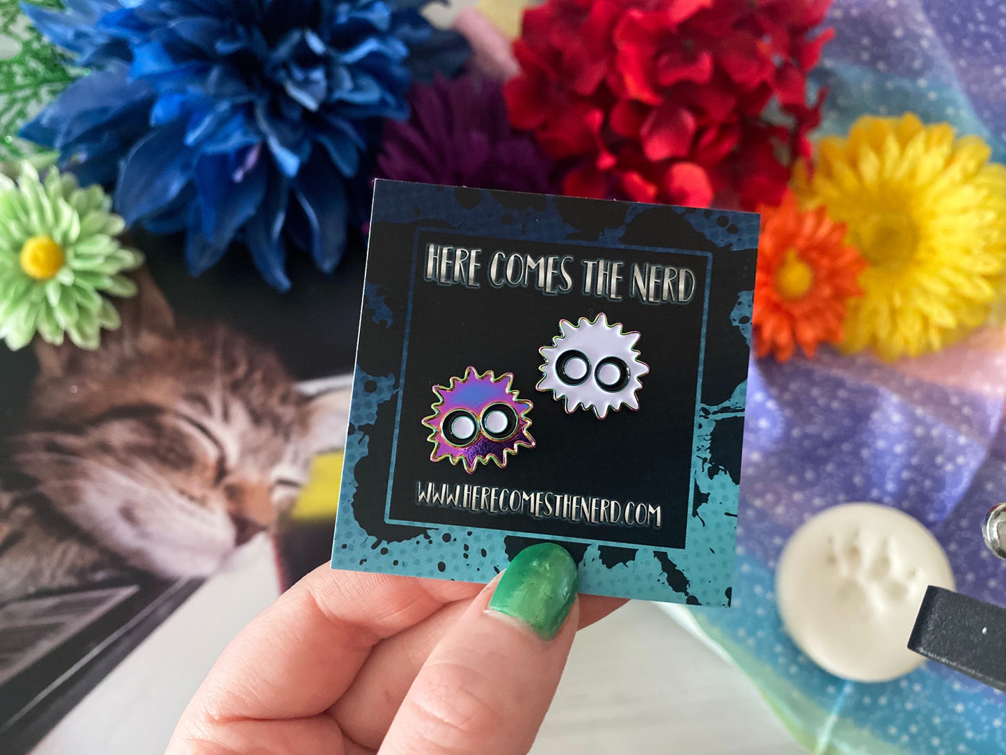 *Collectible* *MINI* Ink Blobs (Rainbow) - 2 Enamel Pins