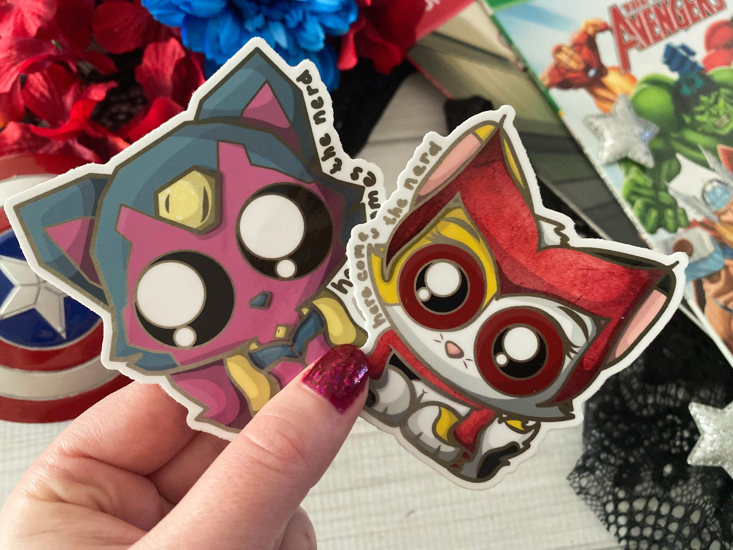 Illusion Kitty - Vinyl Sticker (FREEEEE Shipping!)