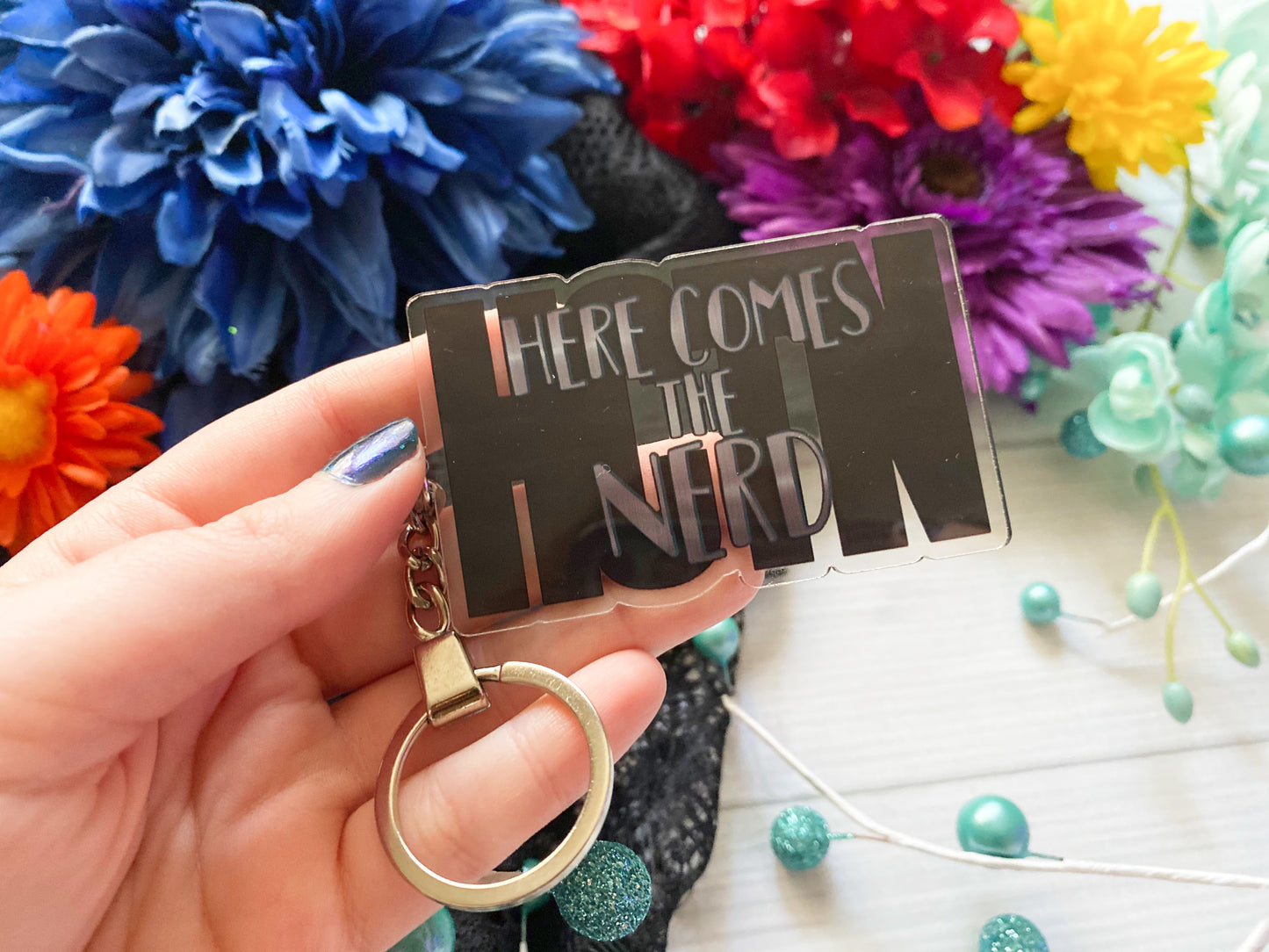 Here Comes the Nerd (Logo) - Acrylic Keychain