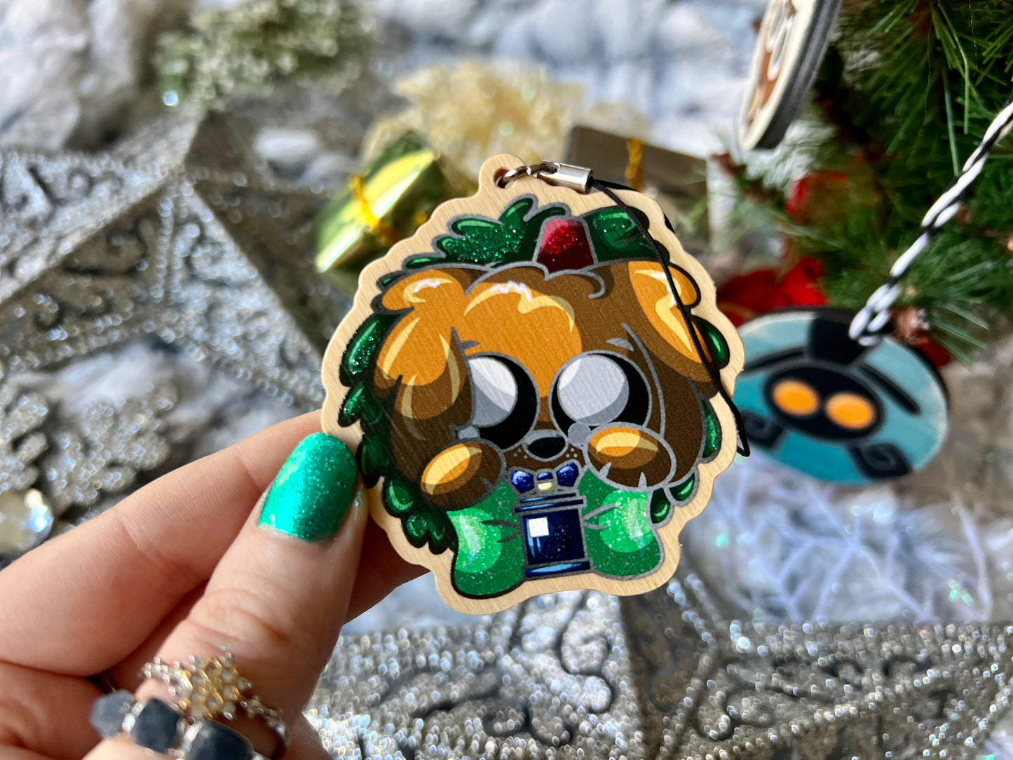 11th Doctor Doggo - Wood Ornament with Hand Painted Embellishments