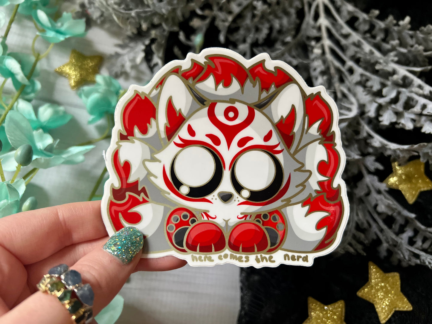 *MEGA* Kitsune - Vinyl Sticker (FREEEEE Shipping!)