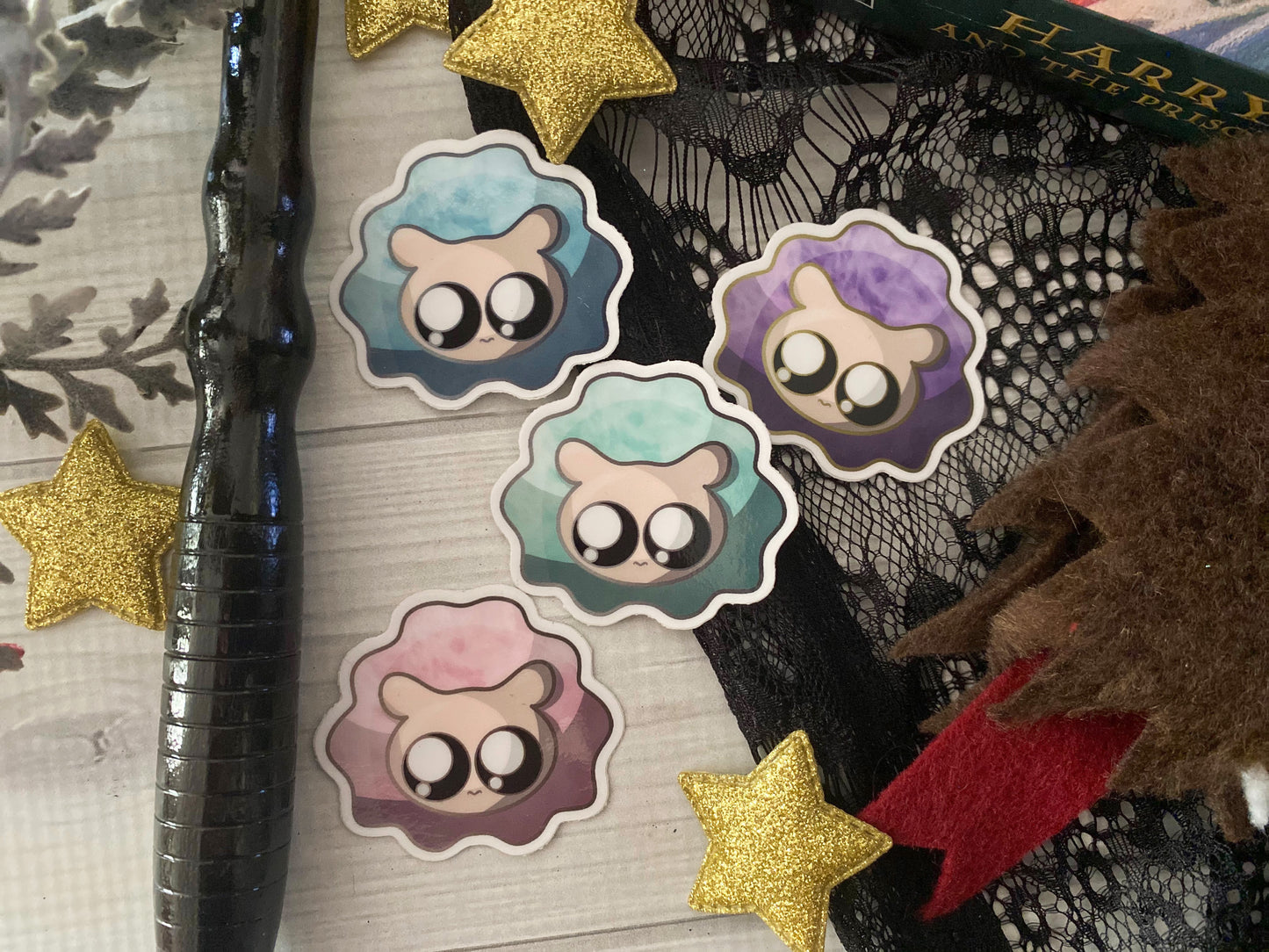 *MINI* Poofs - (4) Vinyl Sticker (FREEEEE Shipping!)