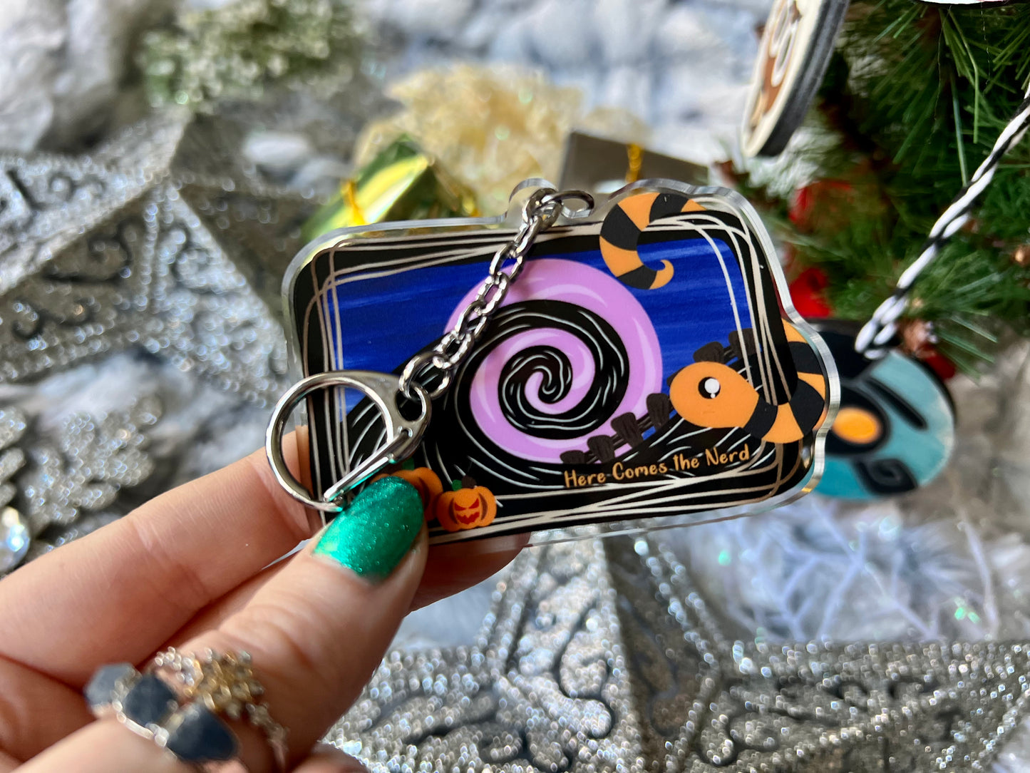 The Boogie Man - Acrylic Shaker Keychain including 3 Charms