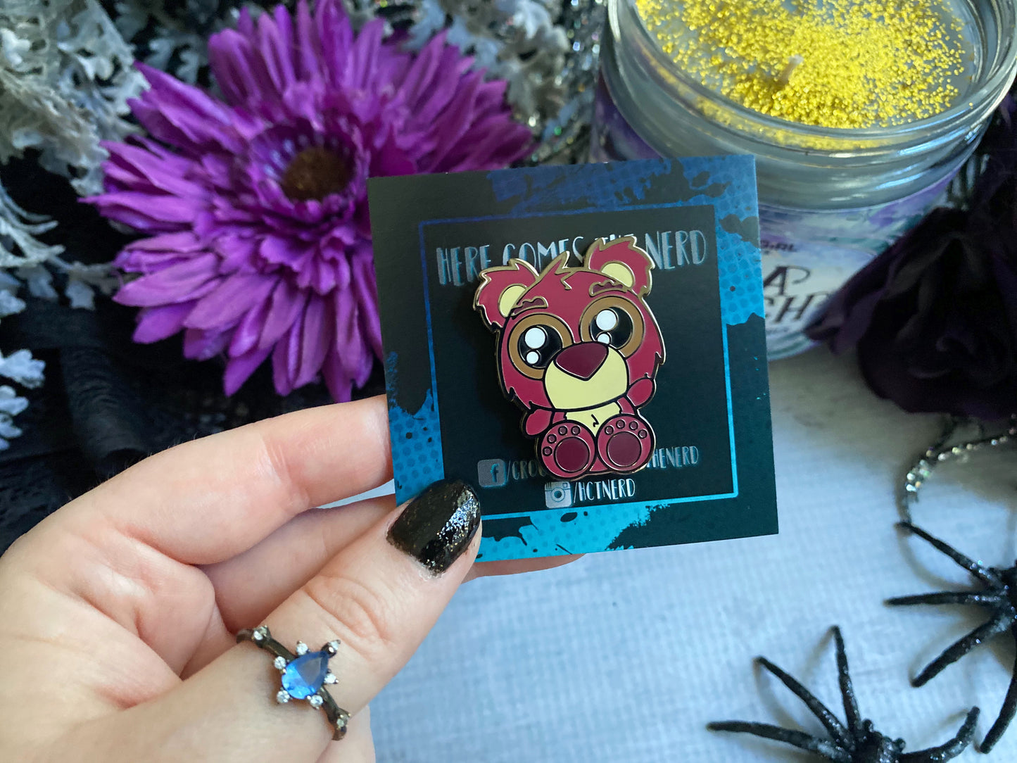 Strawberry Bear - Enamel Pin
