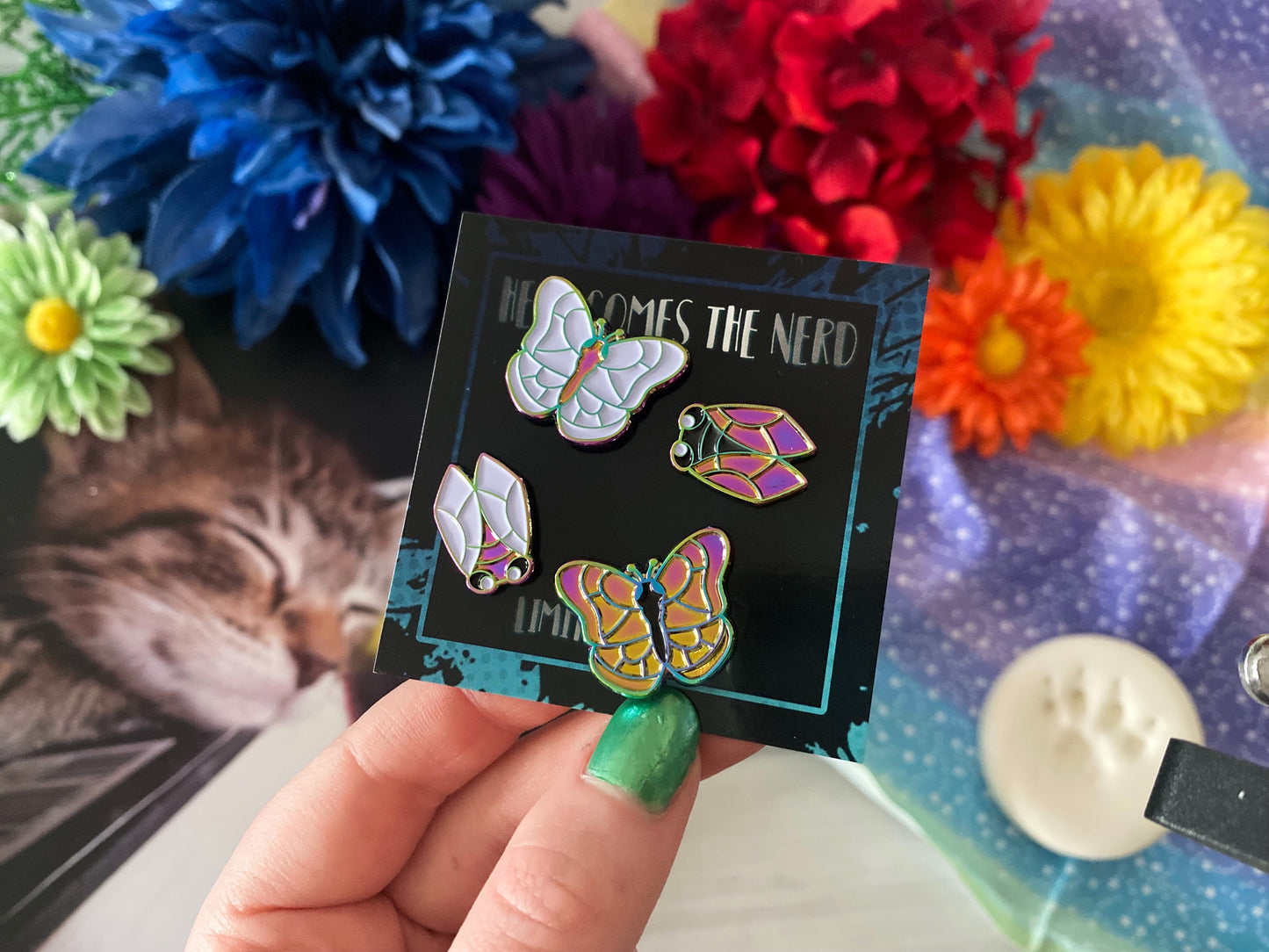 *Collectible* *MINI* Bag of Bugs (Rainbow) - 4 Enamel Pins