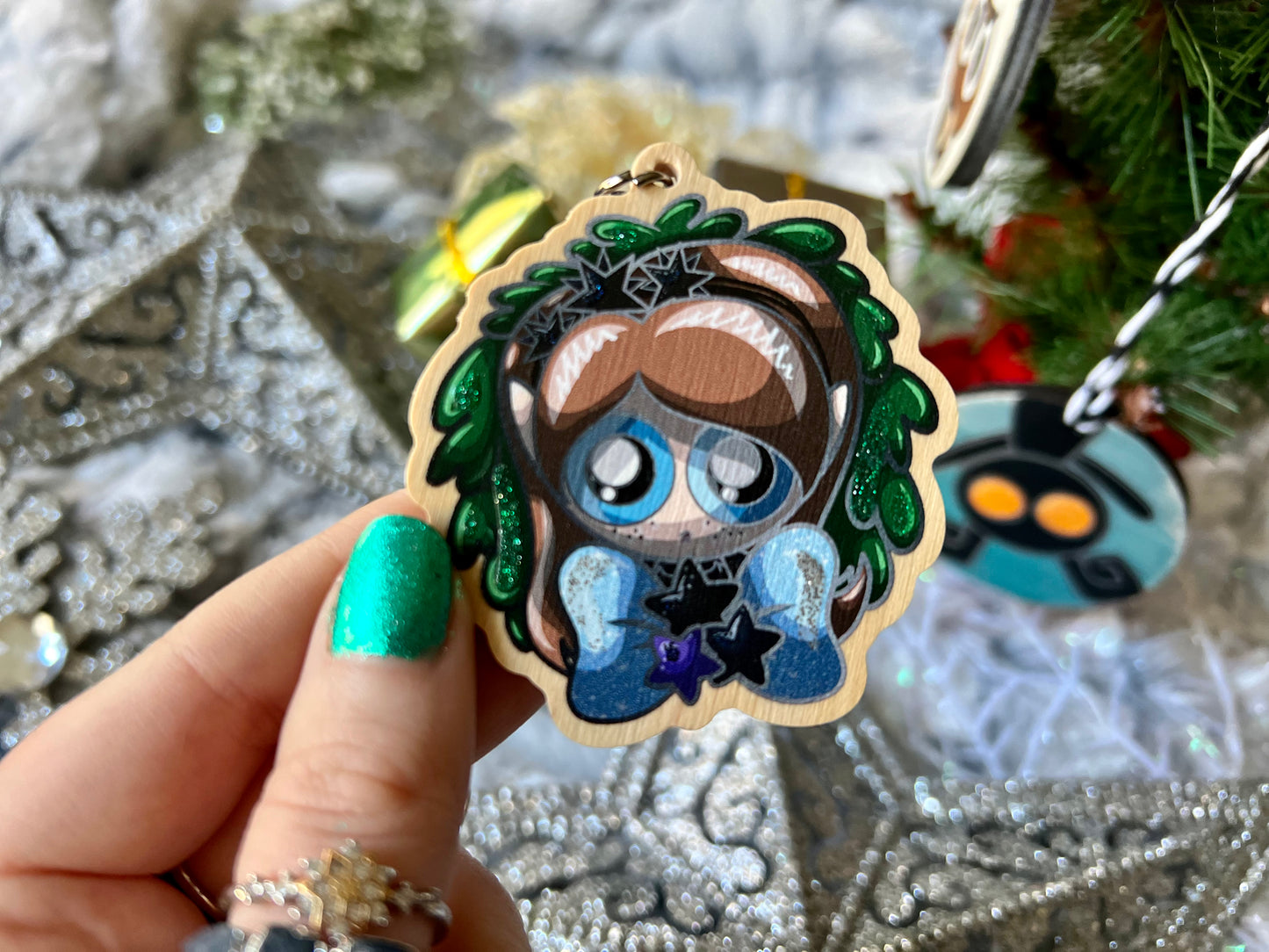 High Lady - Wood Ornament with Hand Painted Embellishments