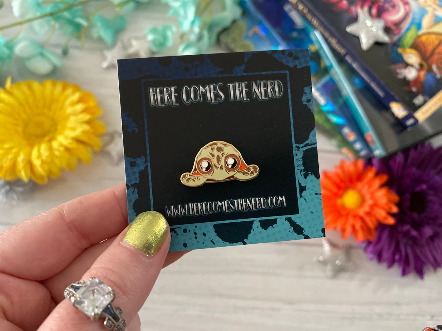 *MINI* Totally Awesome Turtle - Enamel Pin