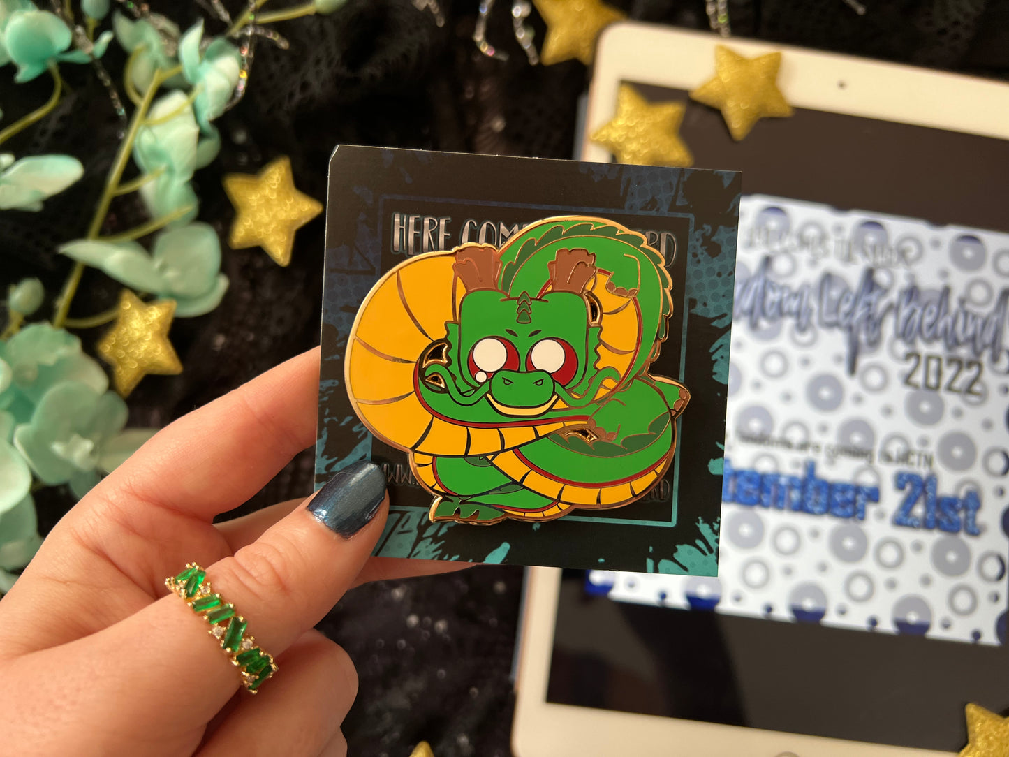 *MEGA* Genie Dragon - Enamel Pin