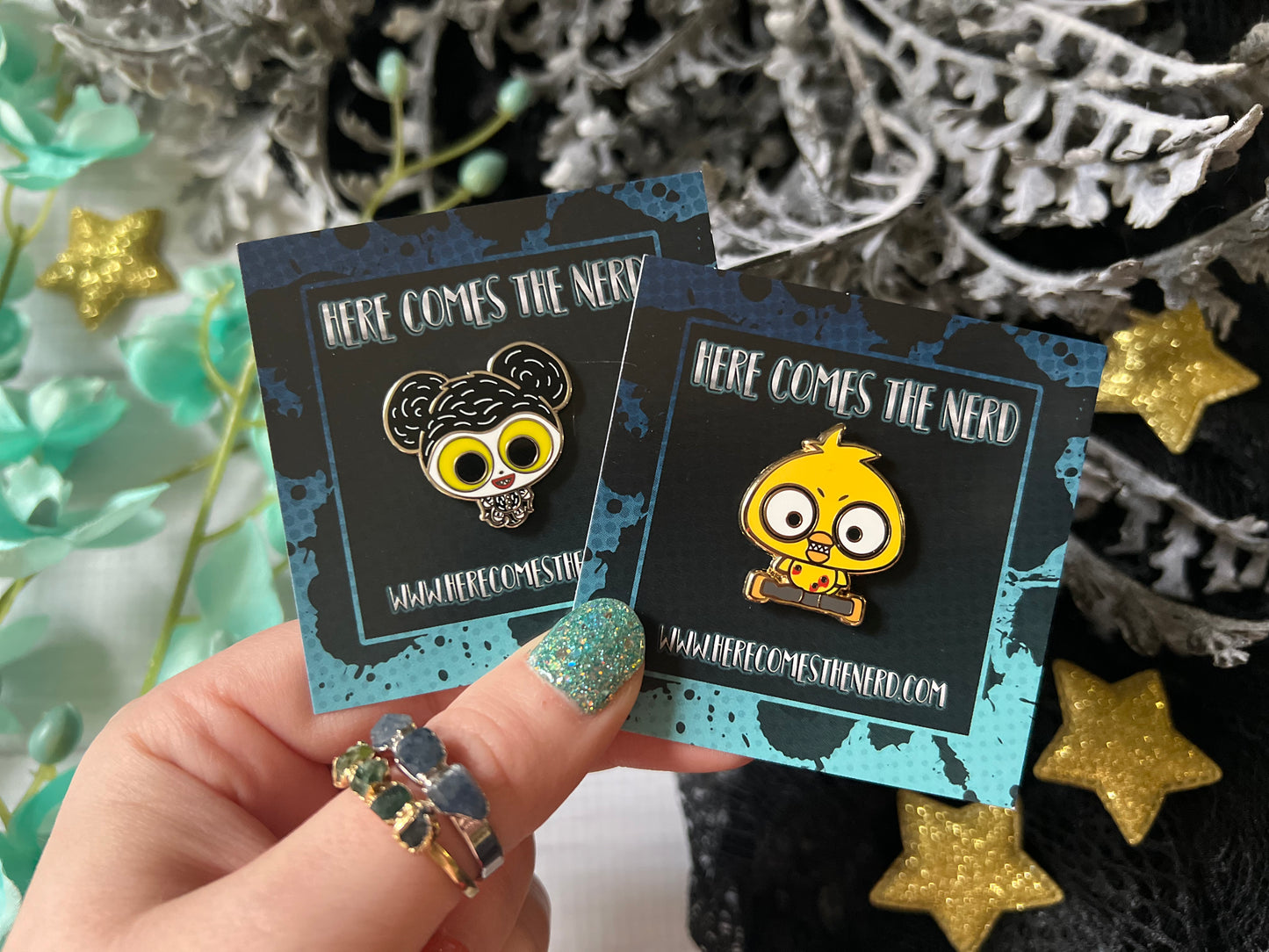 *MINI* Vampire Teddy - Enamel Pin