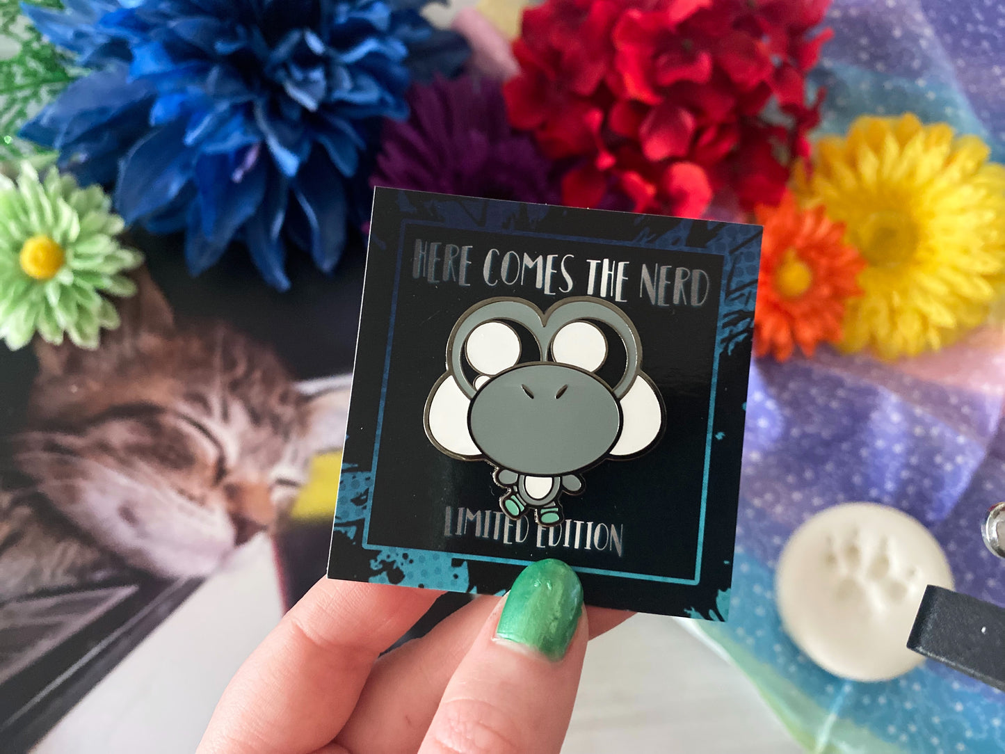 *Collectible* Grey Dinosaur - Enamel Pin