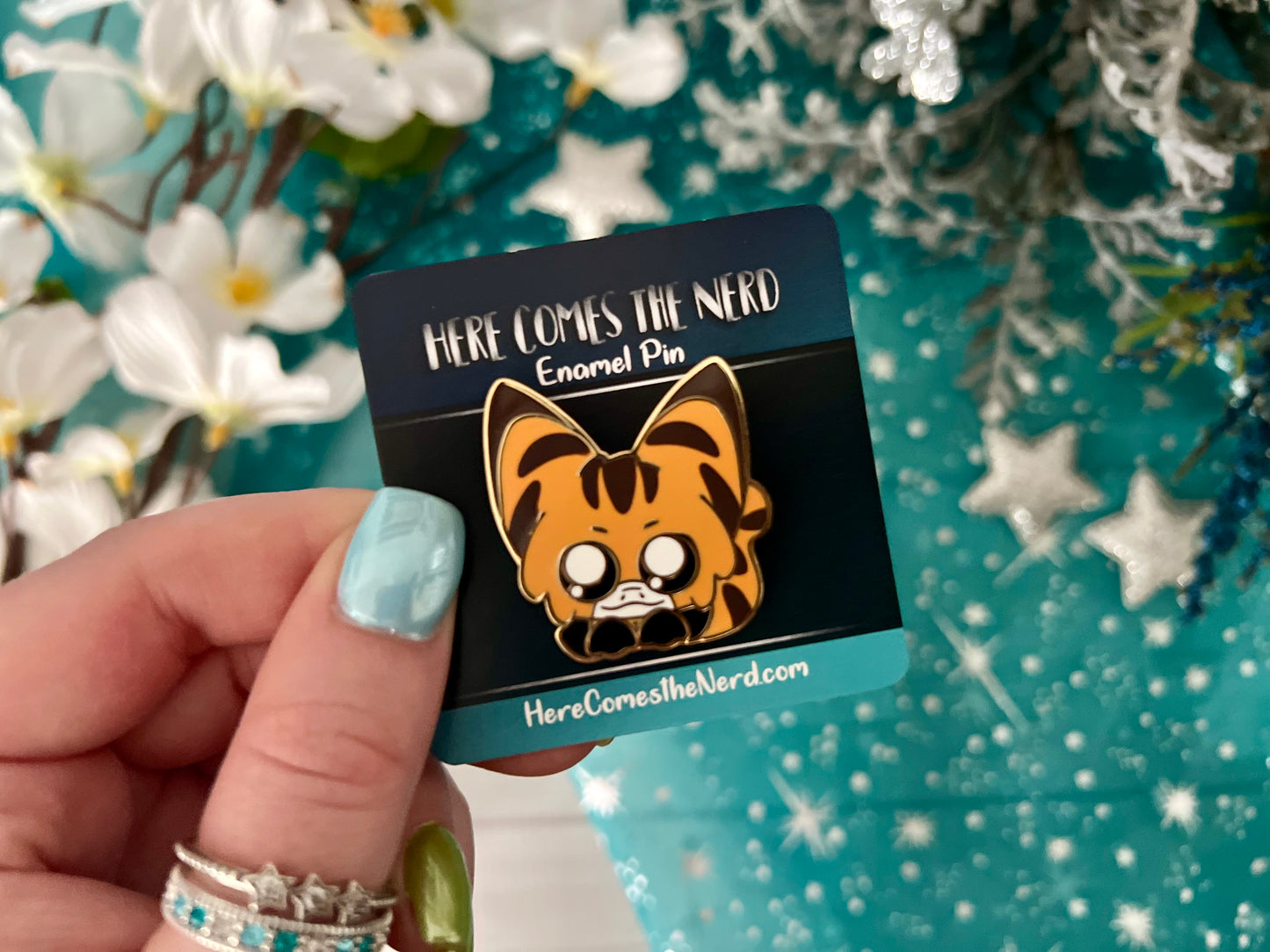 *Collectible* Striped Space Tiger - Enamel Pin