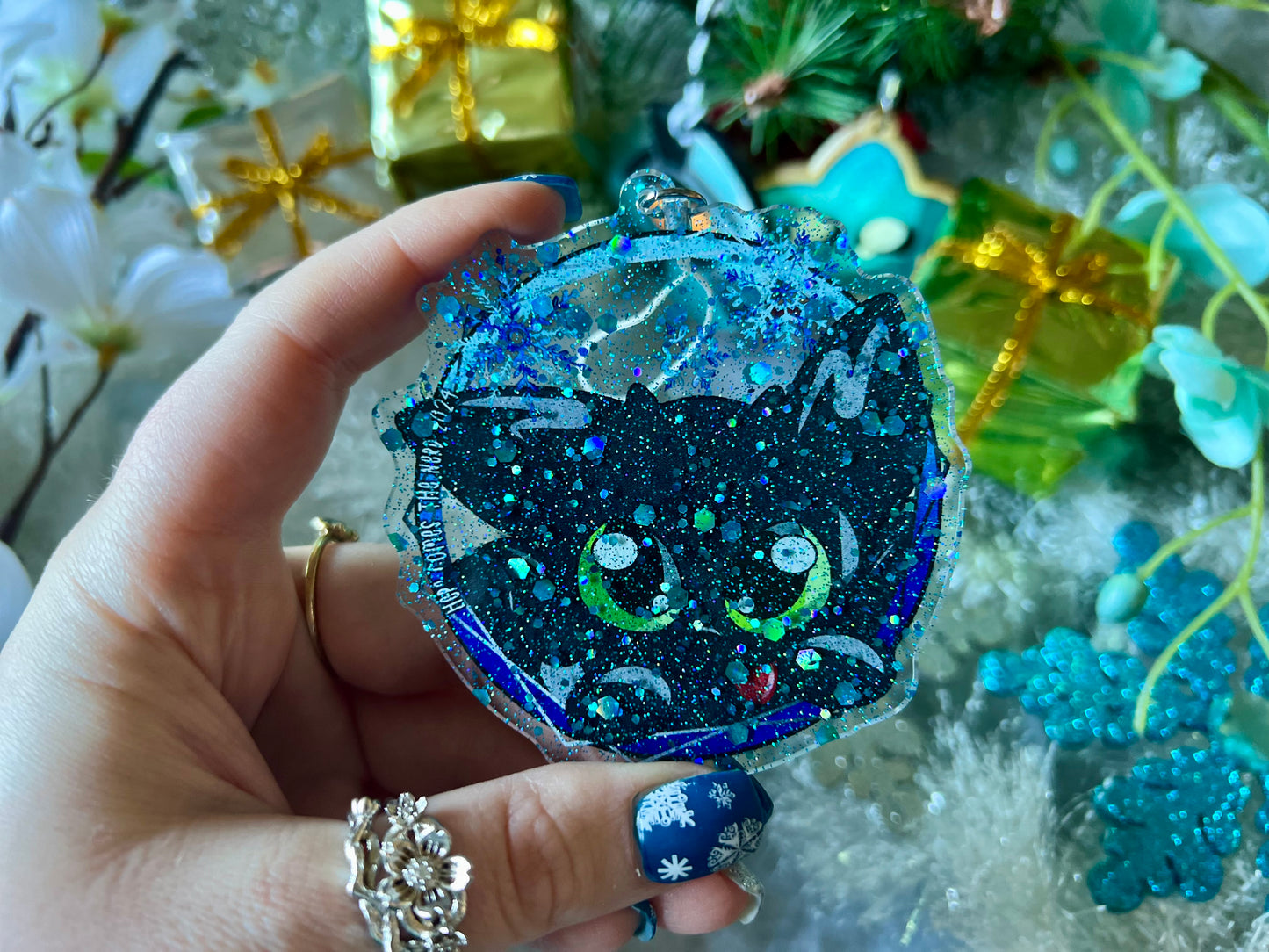 No Toof - PVC Ornament with Blue Glitter Acrylic