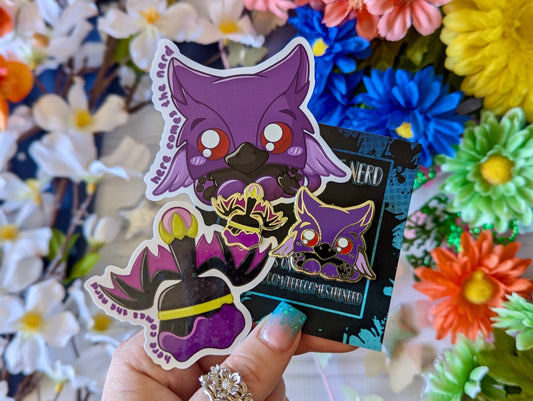 Draevan Ayrie Set, Pixel Pets - (2) Enamel Pins & (2) Sticker Set