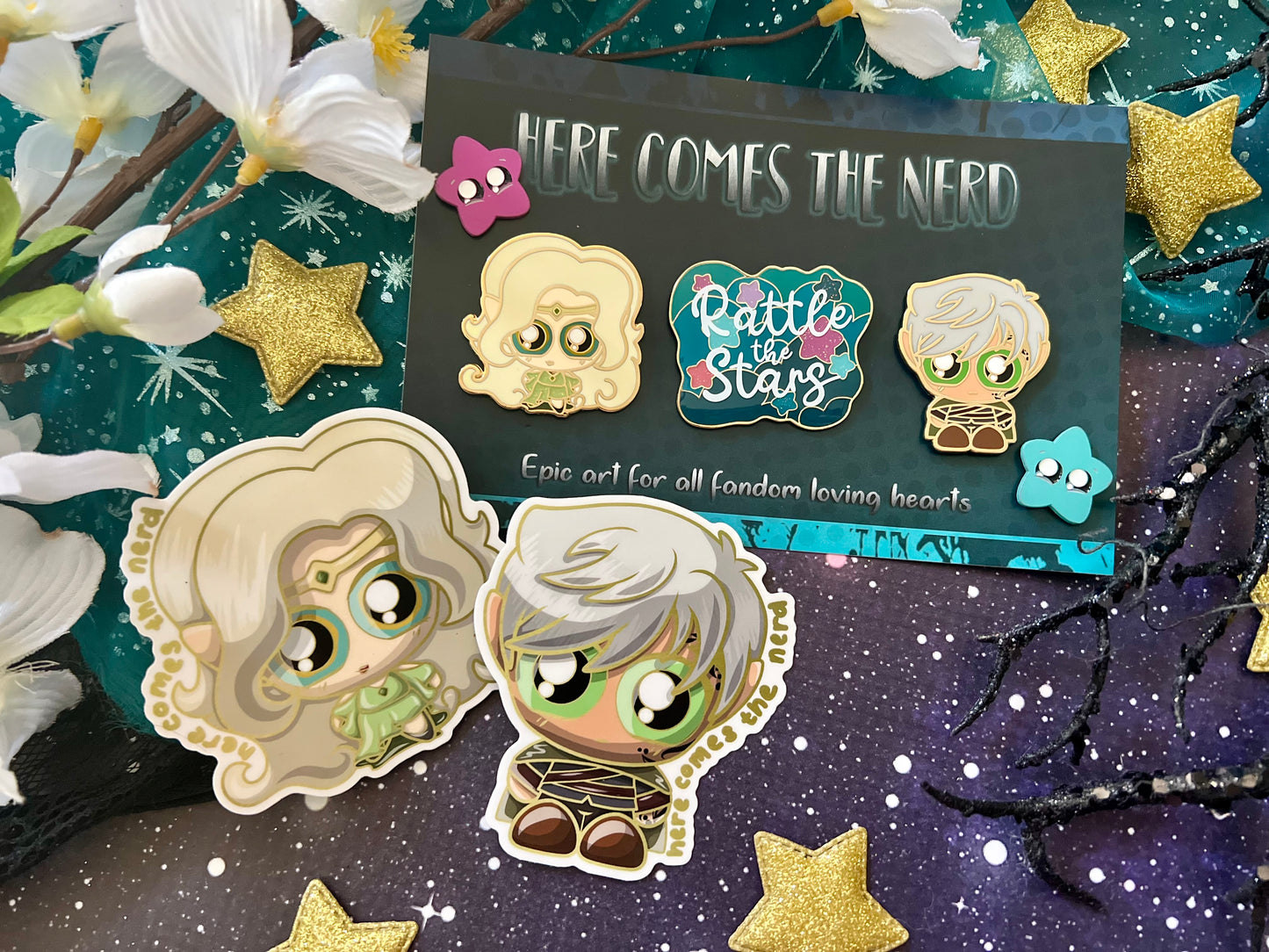 *MEGA SET* Throne of Glass - 5 Pins & 2 Stickers