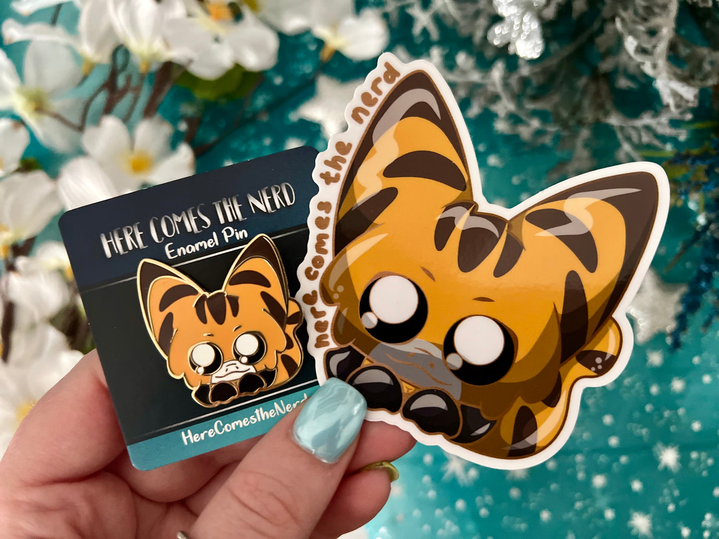 *Collectible* Striped Space Tiger - Enamel Pin